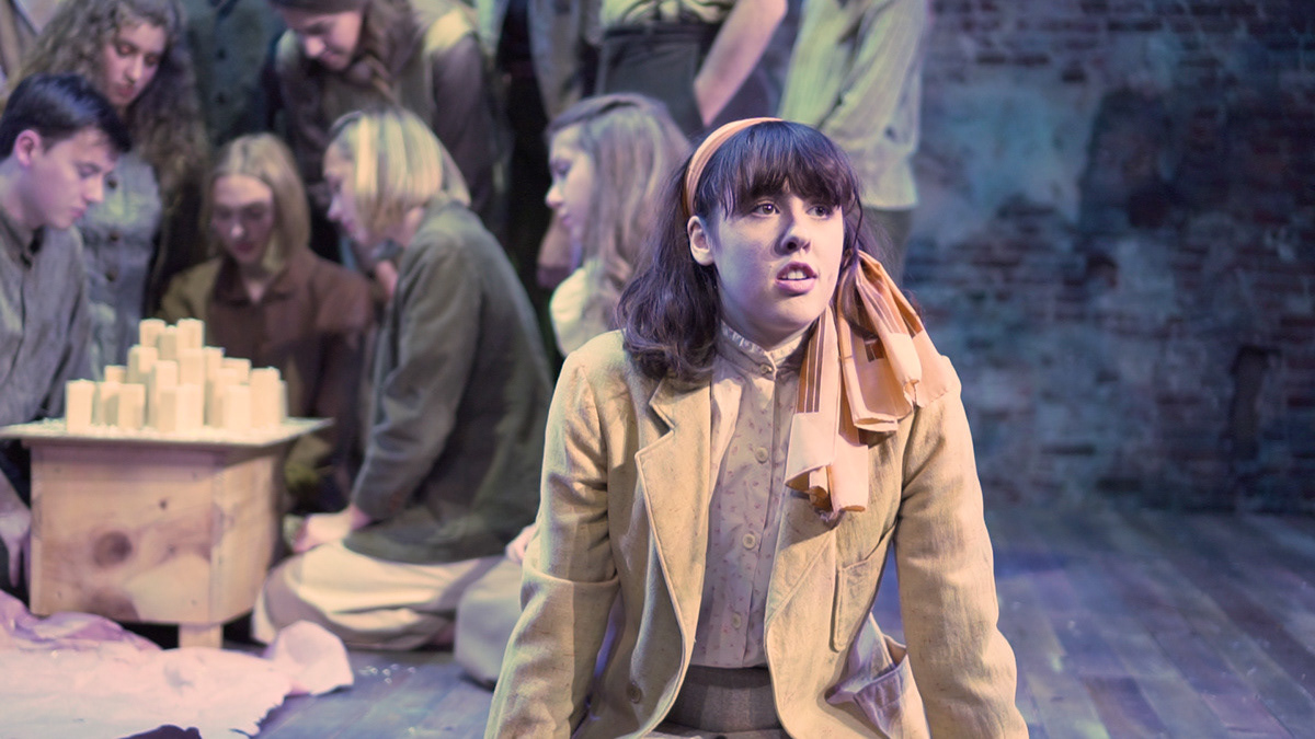 From a show recording "What Remains Hidden Is Still Known." This was a show that had been devised by the cast and crew, so it was only able to be performed by them in the limited period they were together. My recording of their performance became a valuable record of what they had achieved together.