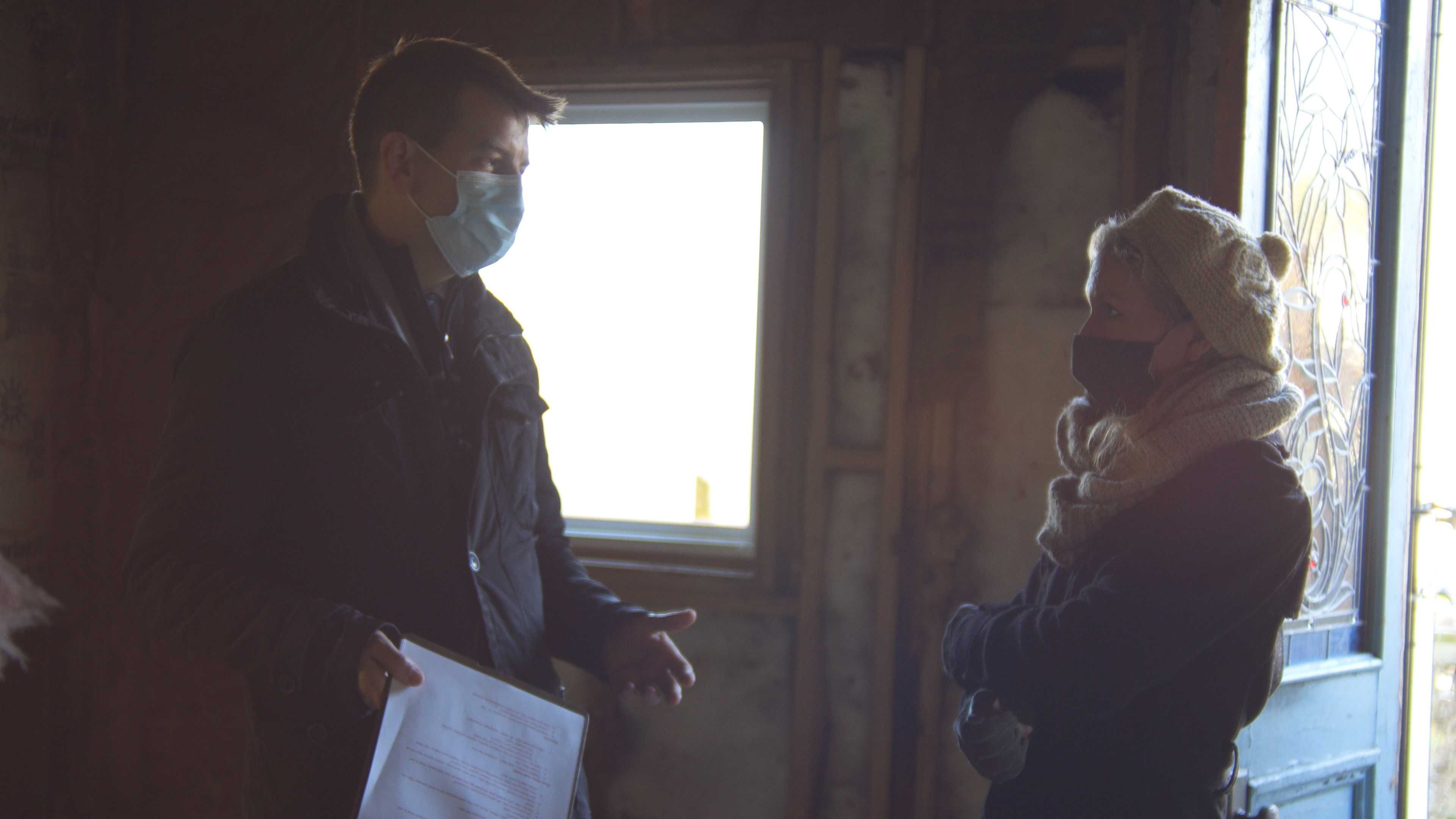 Discussing the renovation plans for the first floor