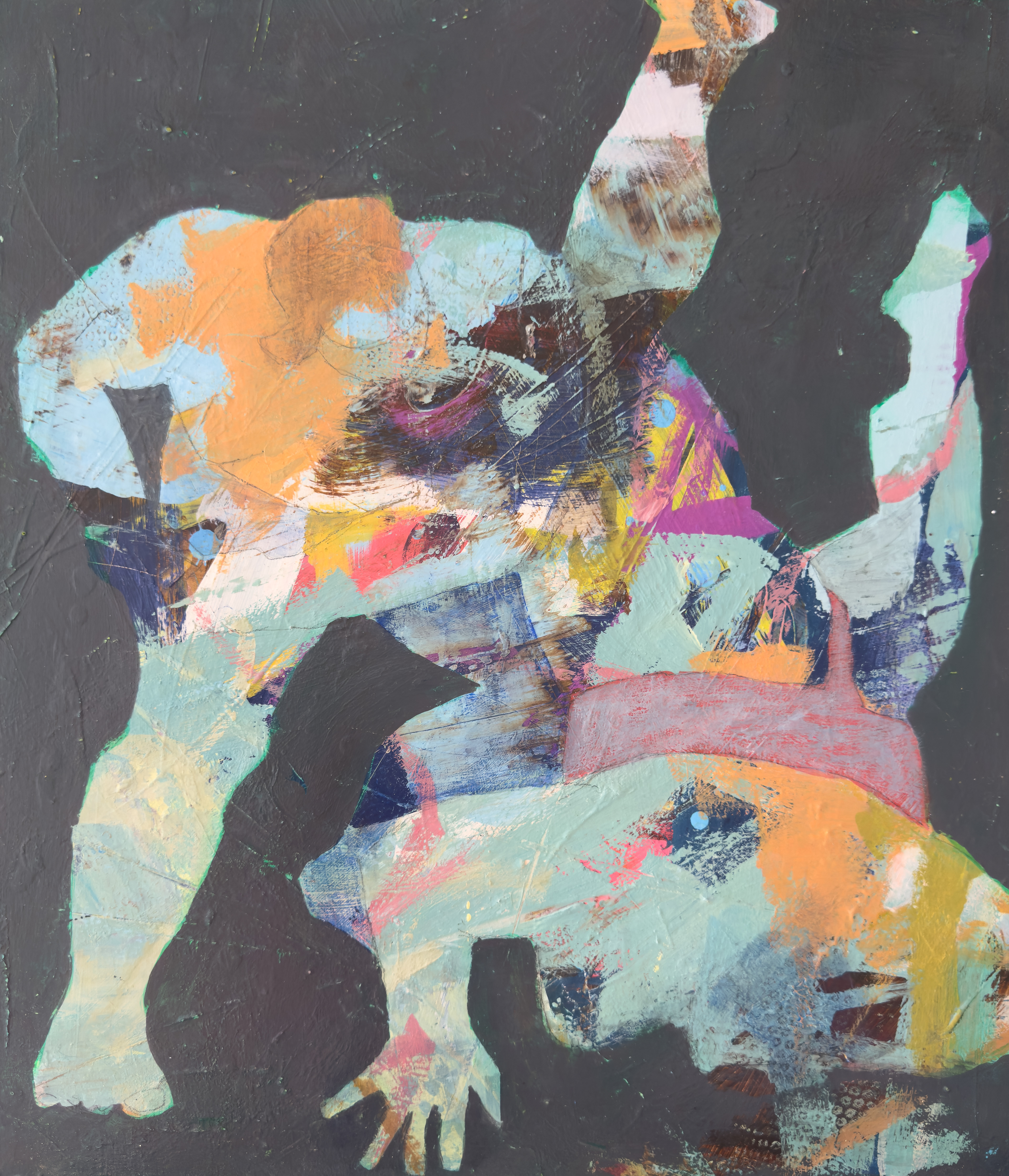 『雷撃』　530x455mm (F10)   アクリル