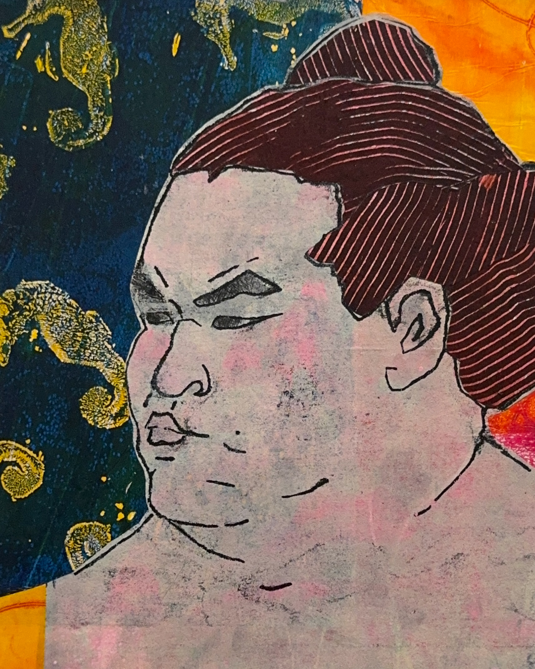 "Just Be Yourself"  8x10"  Mixed Media