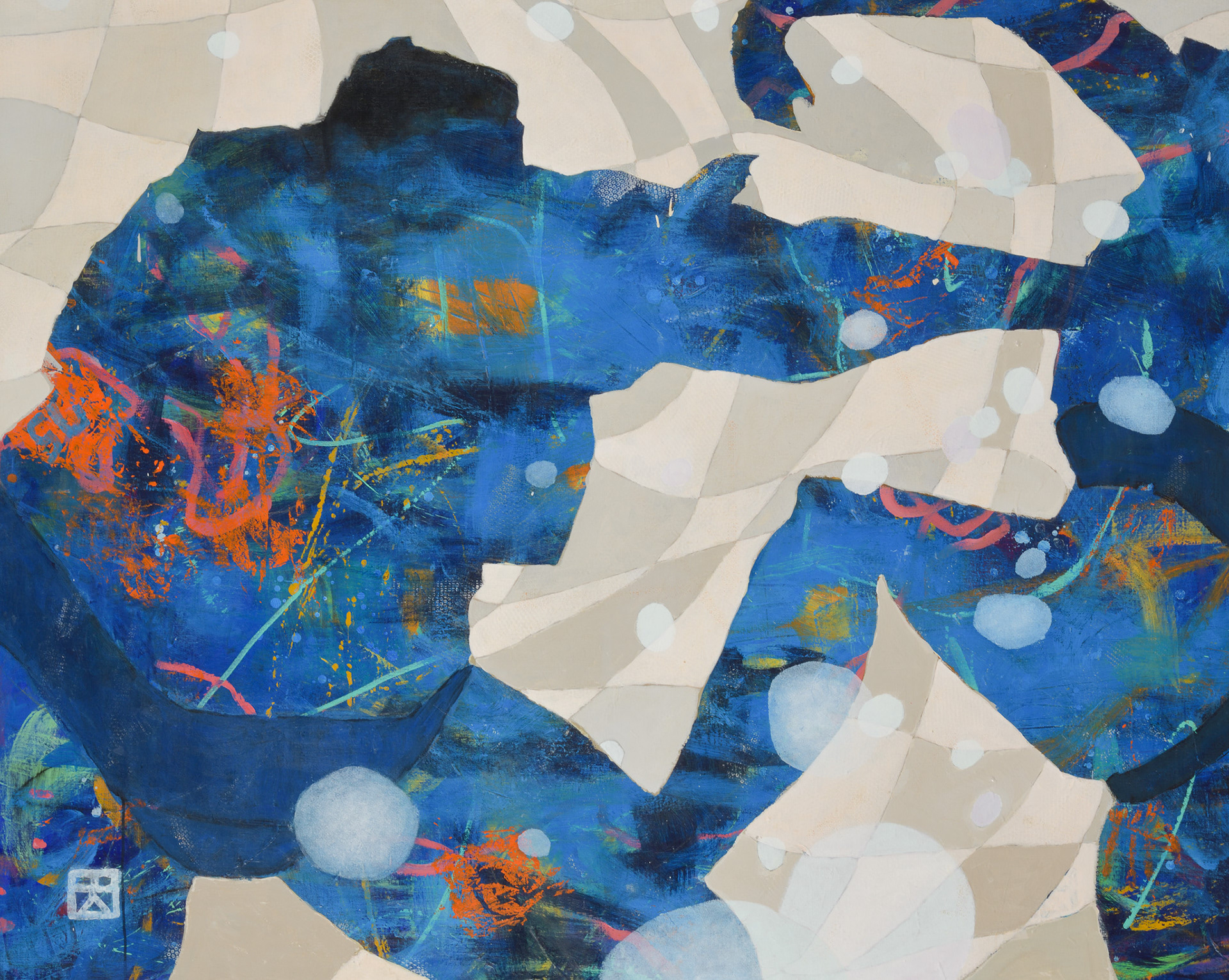 "Snow Country" 『ぼた雪』51x64" F100号　Acrylic on Canvas