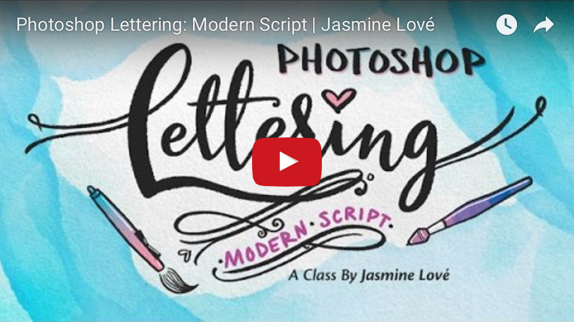 Watch Photoshop Lettering Modern Script Intro Video
