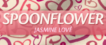 Click to shop Jasmine Lové fabrics on Spoonflower.