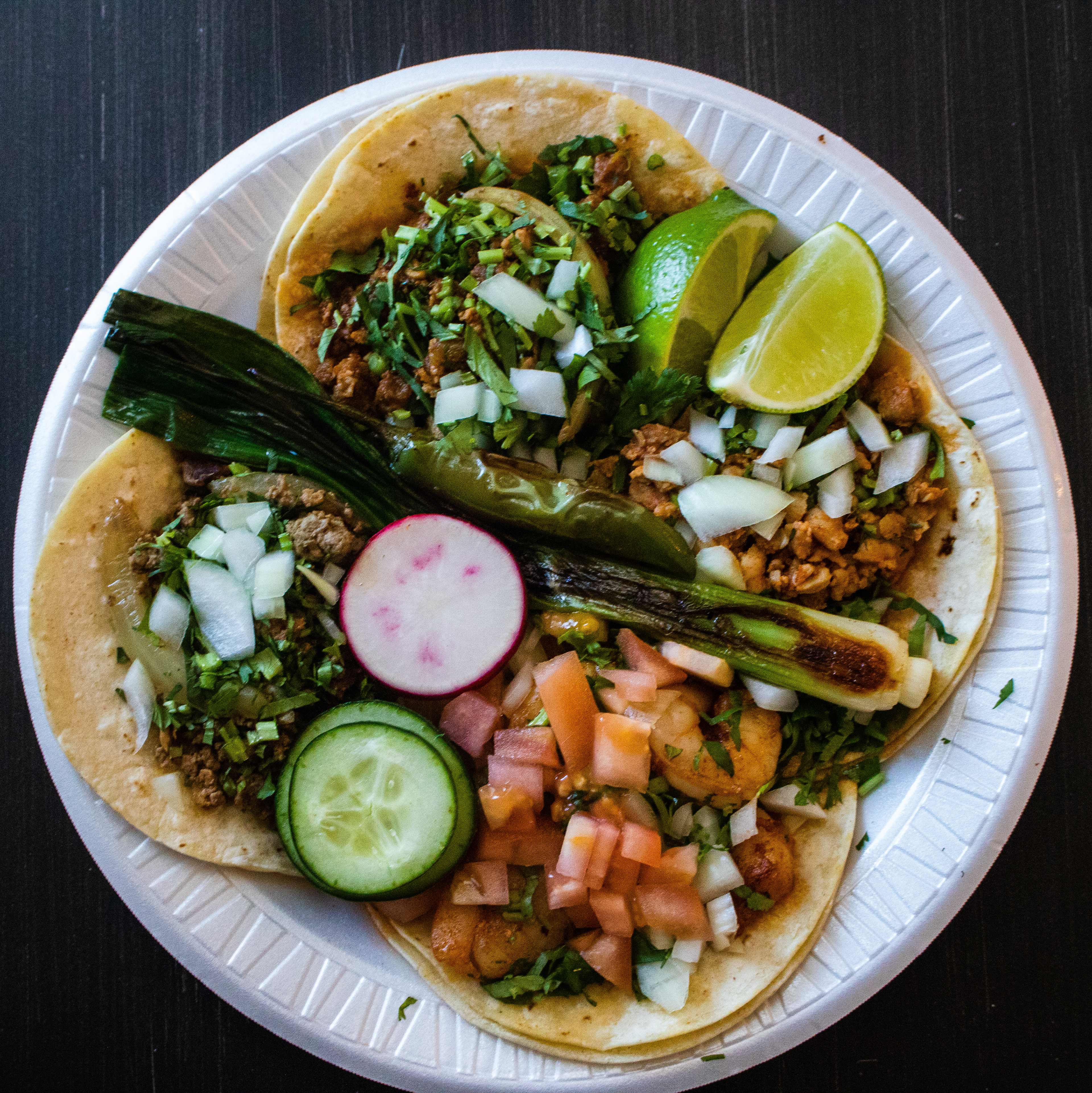 taco plate @ tacos el azteca