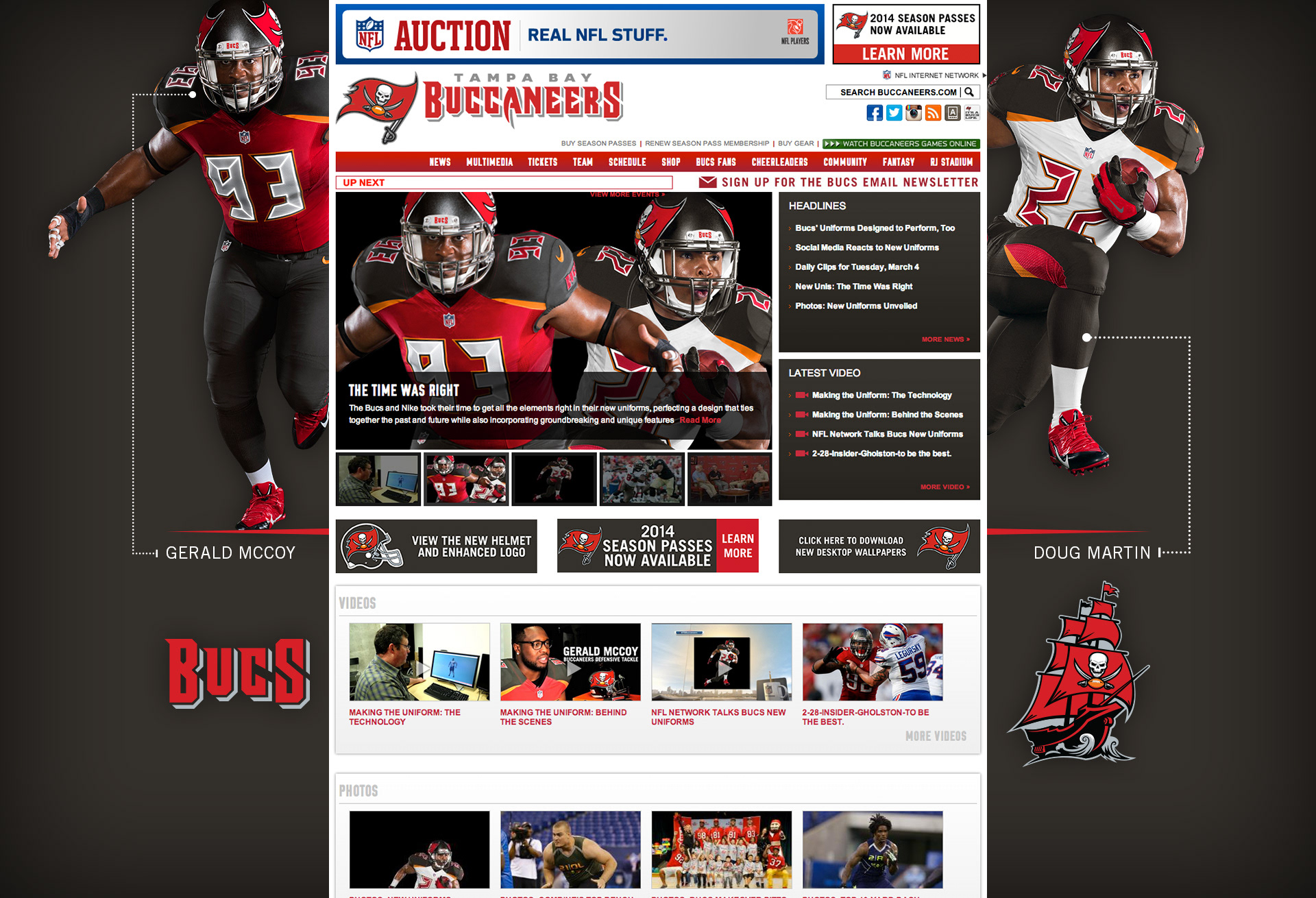 Jon Turner Design - Buccaneers.com Web Flankers