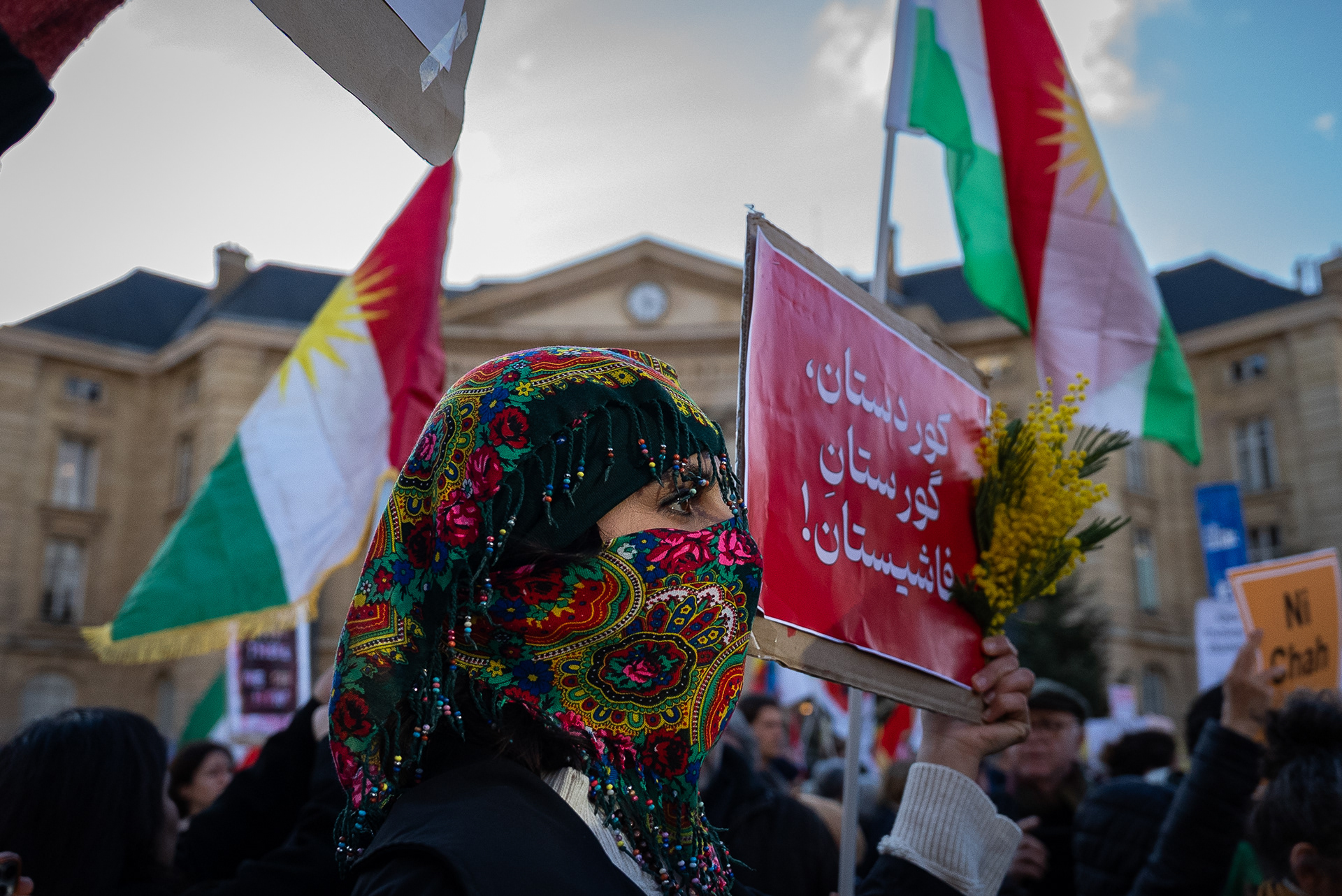 @Manifestation à Paris en soutien aux Iraniens visés par une répression qui a fait des milliers de morts. @ElodieRadenac
