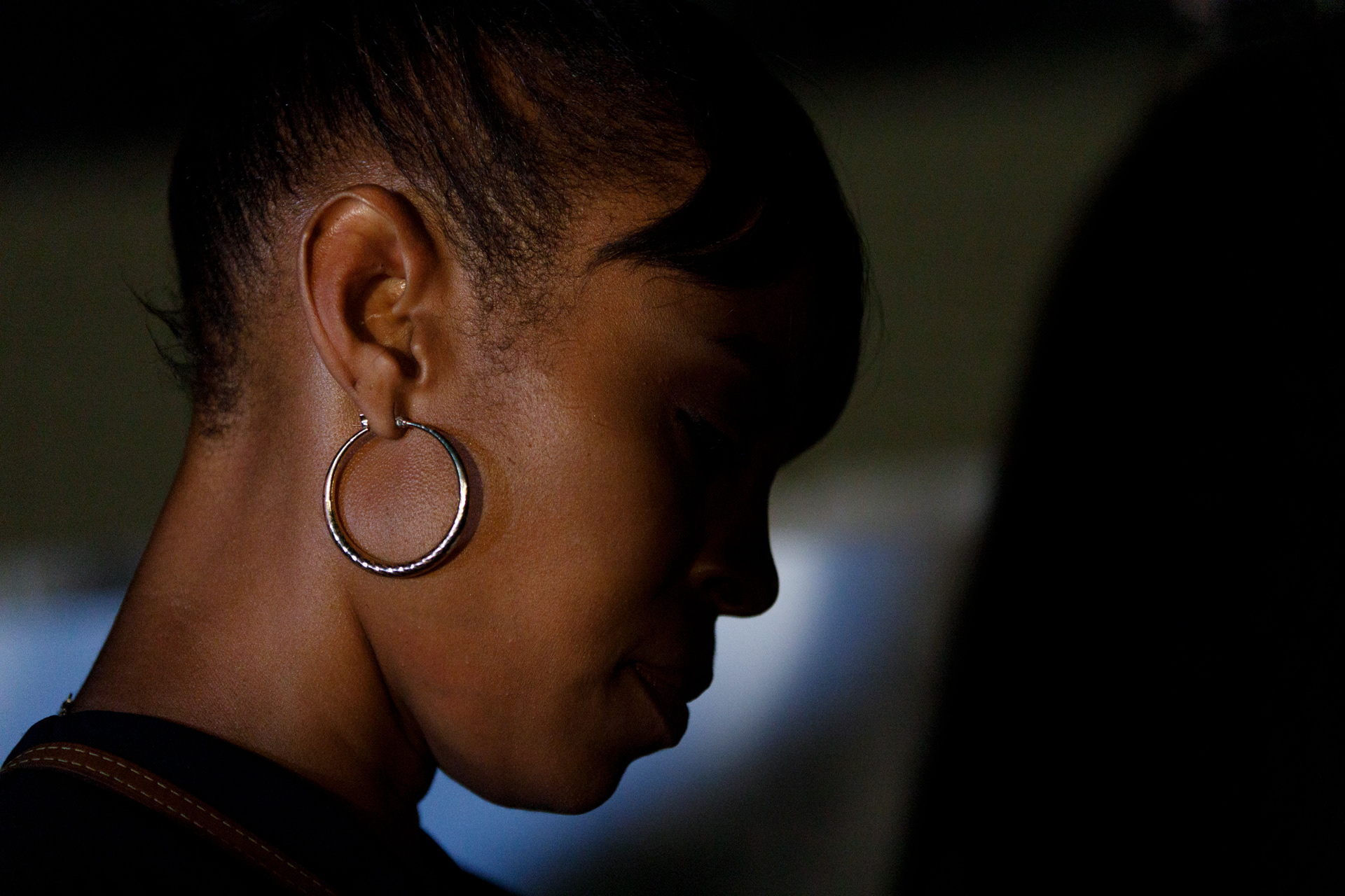 Cuyahoga County Council Representative Shontel Brown receives word that she won Ohio’s 11th Congressional District over her opponent, progressive Democrat Nina Turner in Cleveland, Ohio on August 3, 2021.