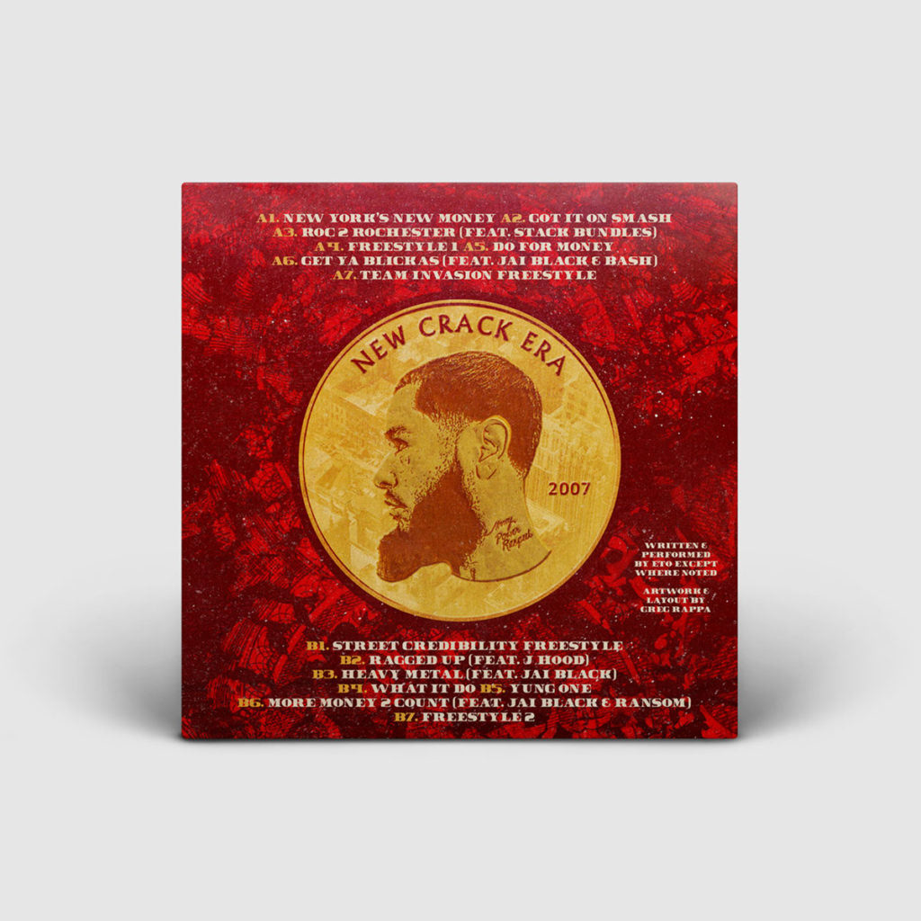 Eto / New York's New Money / Back Cover Design