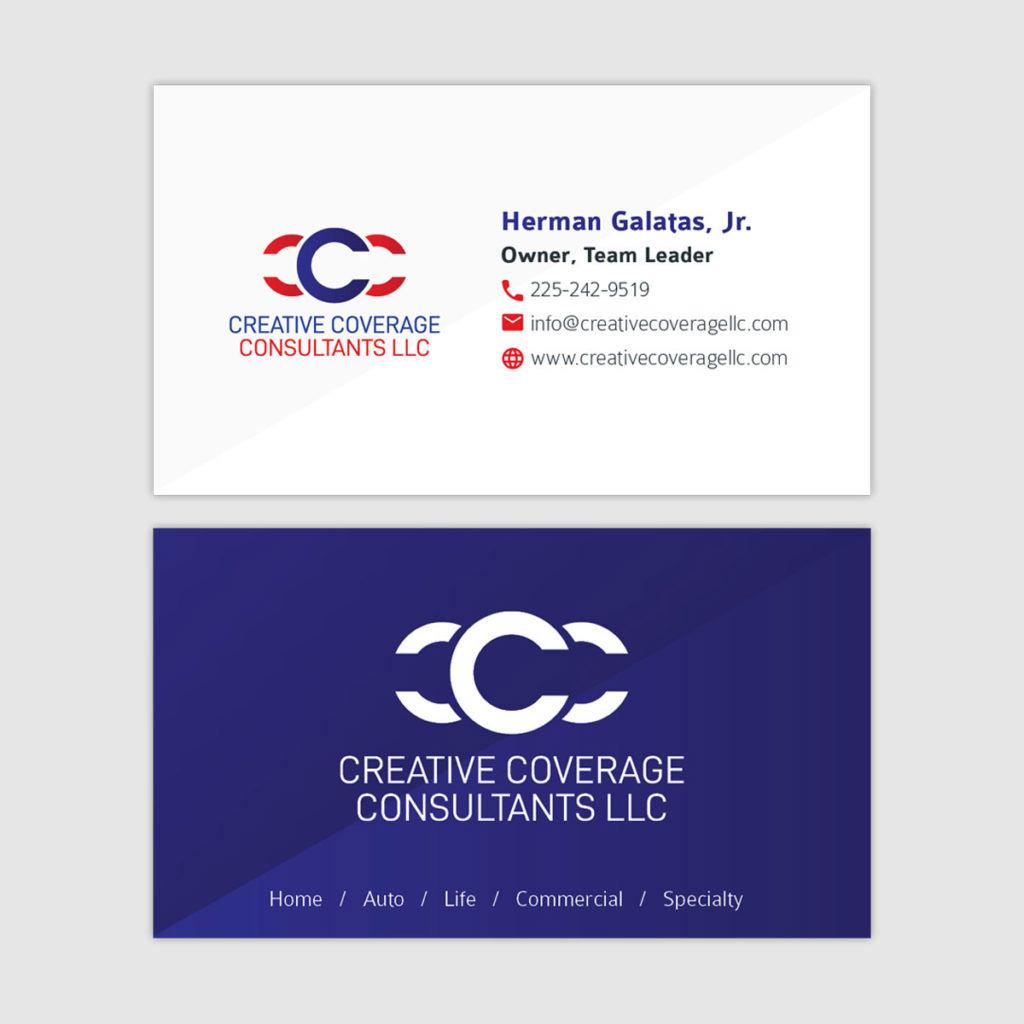 Business Card Design / Creative Coverage Consultants LLC