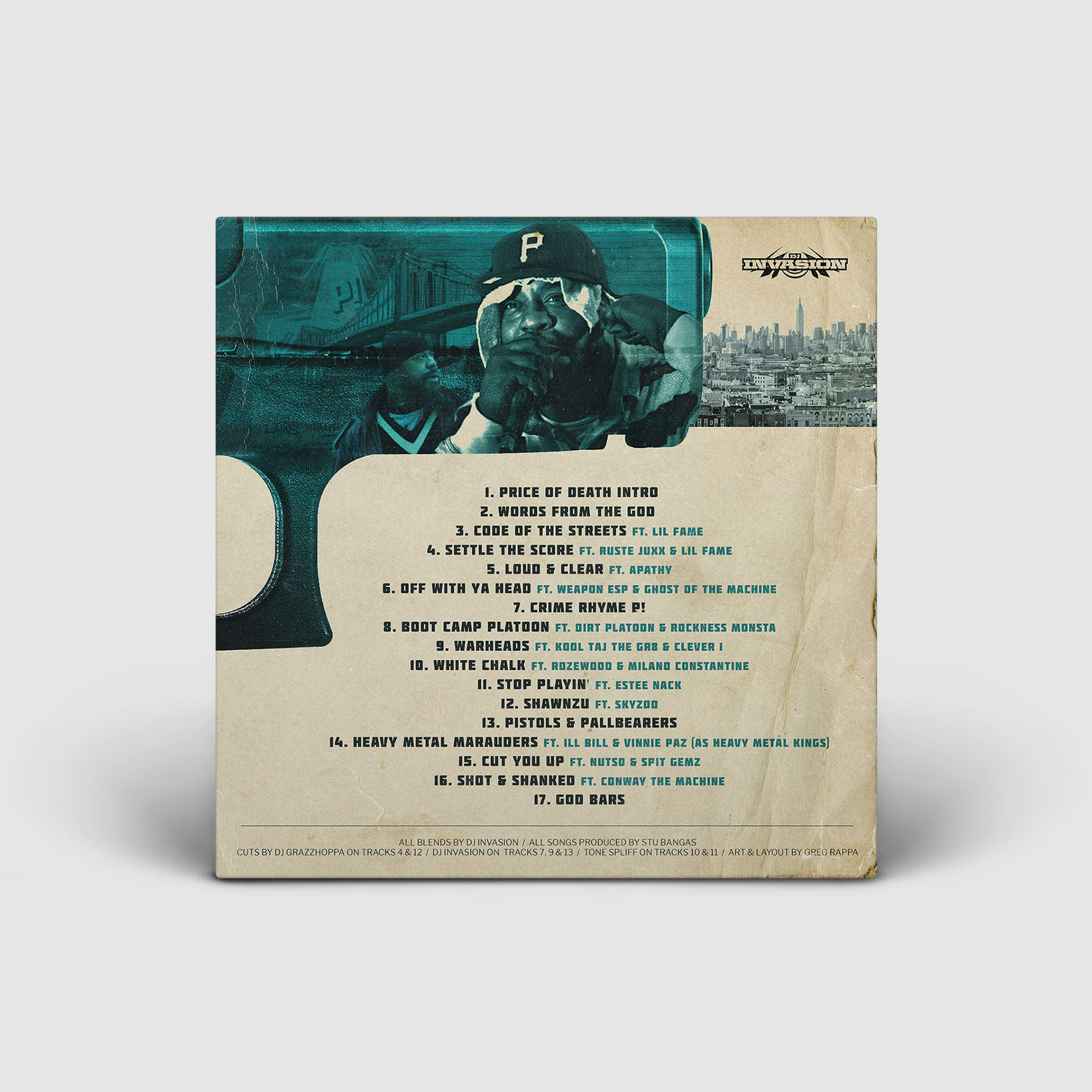 DJ Invasion Blends / Price of Death / Back Cover Design