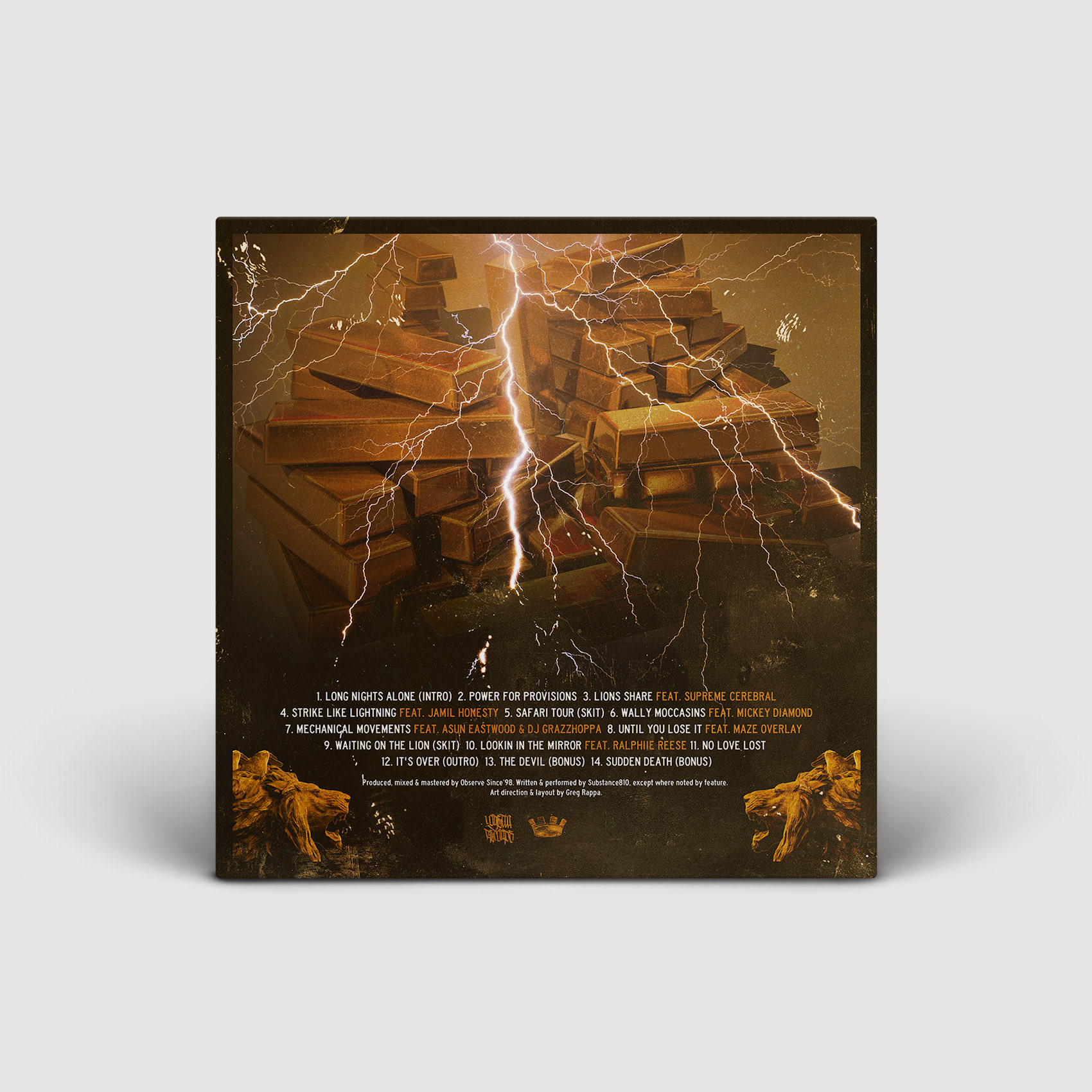 Observe Since 98' / Lion's Share / Back Cover Art