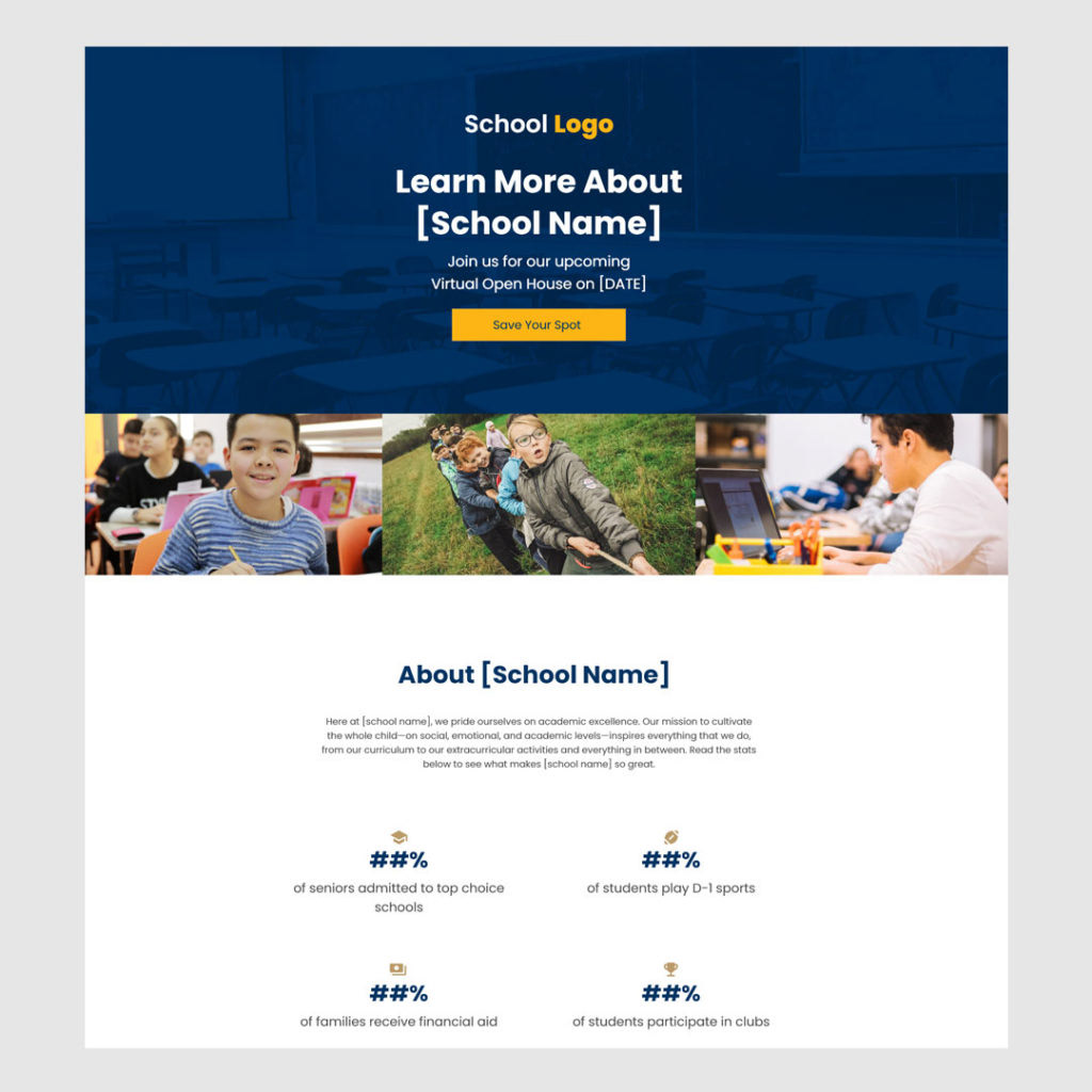 Virtual Event Landing Page Template / Pepperland Marketing