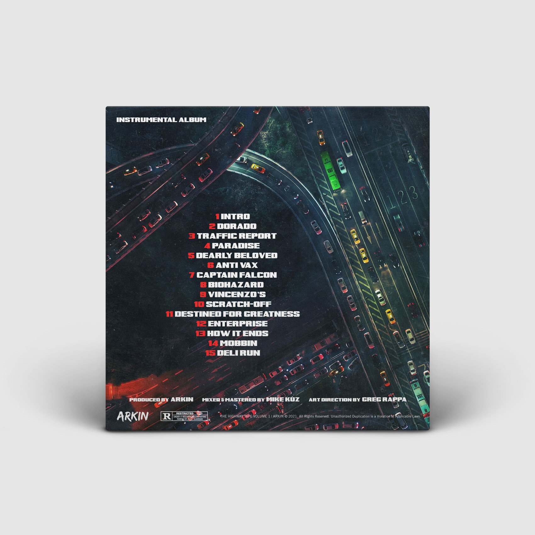 Arkin / The Highway Tape Vol. 1 / Back Cover Design