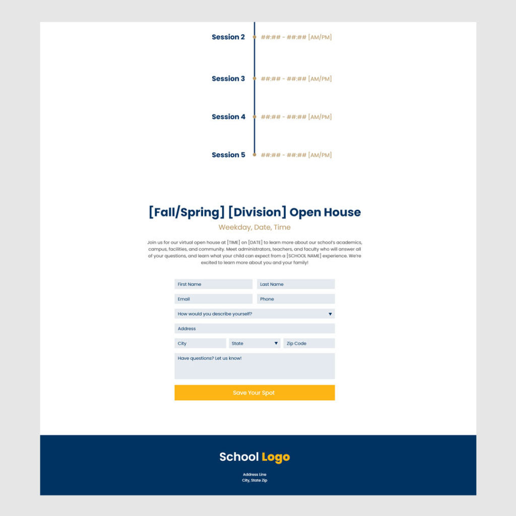Virtual Event Landing Page Template / Pepperland Marketing