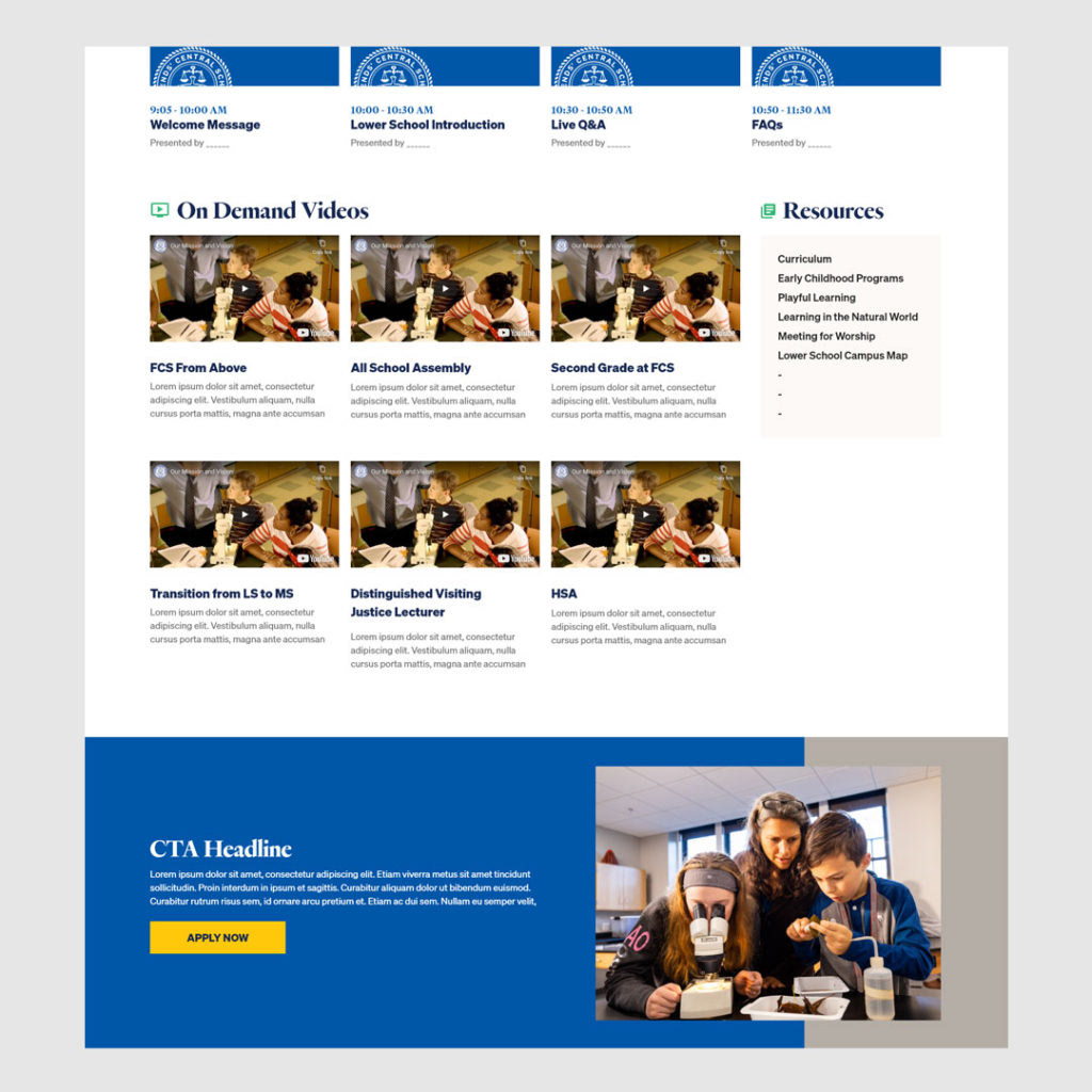 Virtual Event Page / Friends Central School