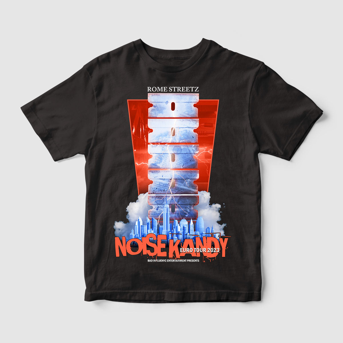 Rome Streetz / Noise Kandy Euro Tour / Shirt Design