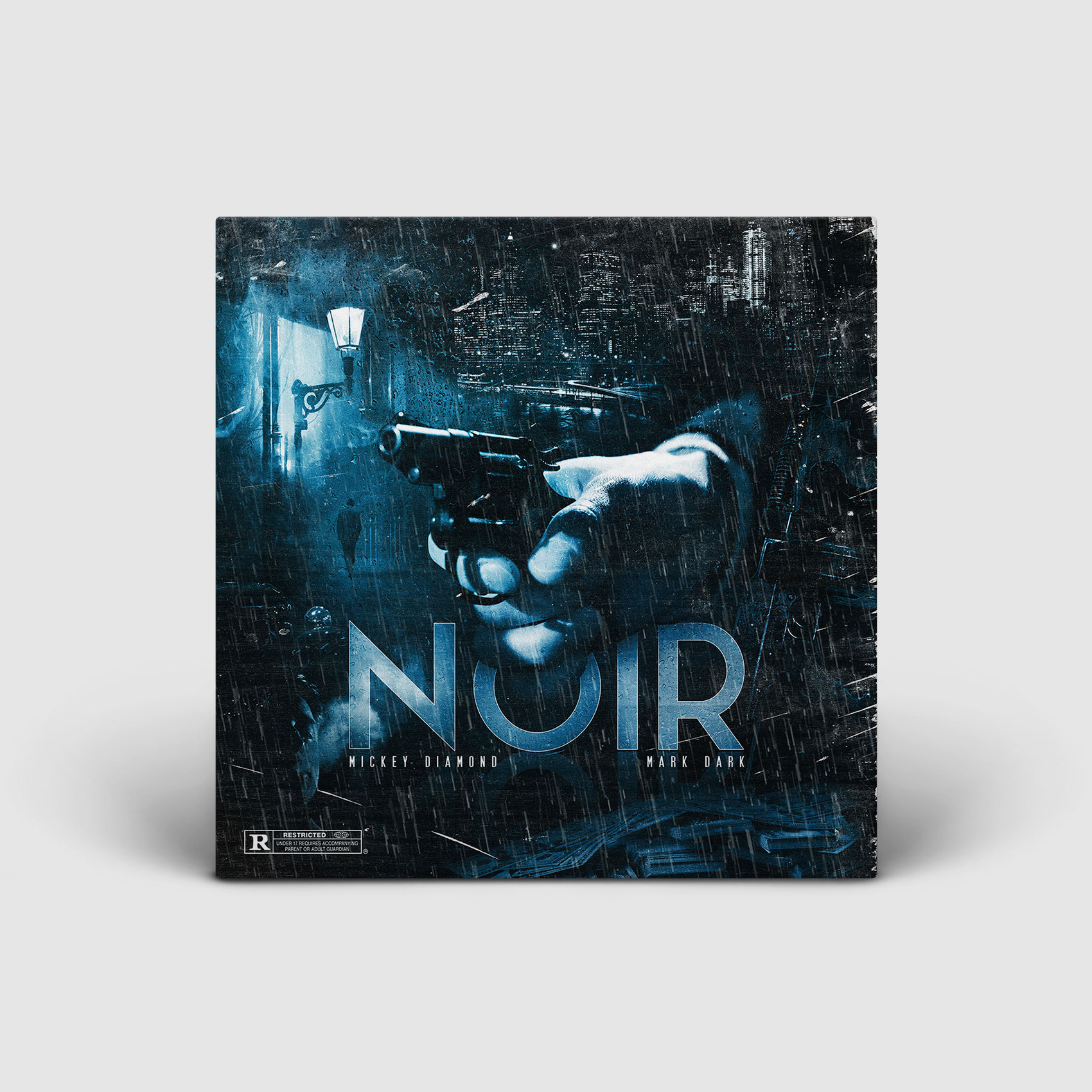 Mickey Diamond & Mark Dark / Noir / Front Cover Design & Vinyl Packaging
