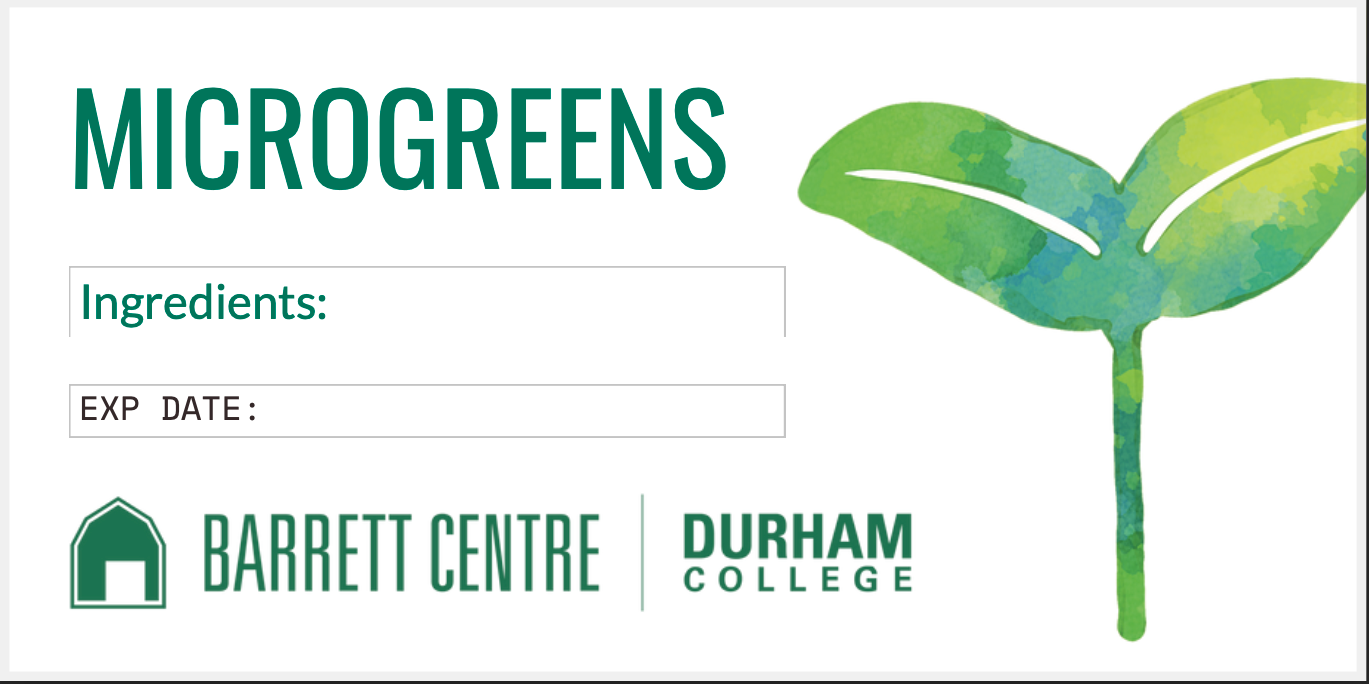 Microgreens Custom Label