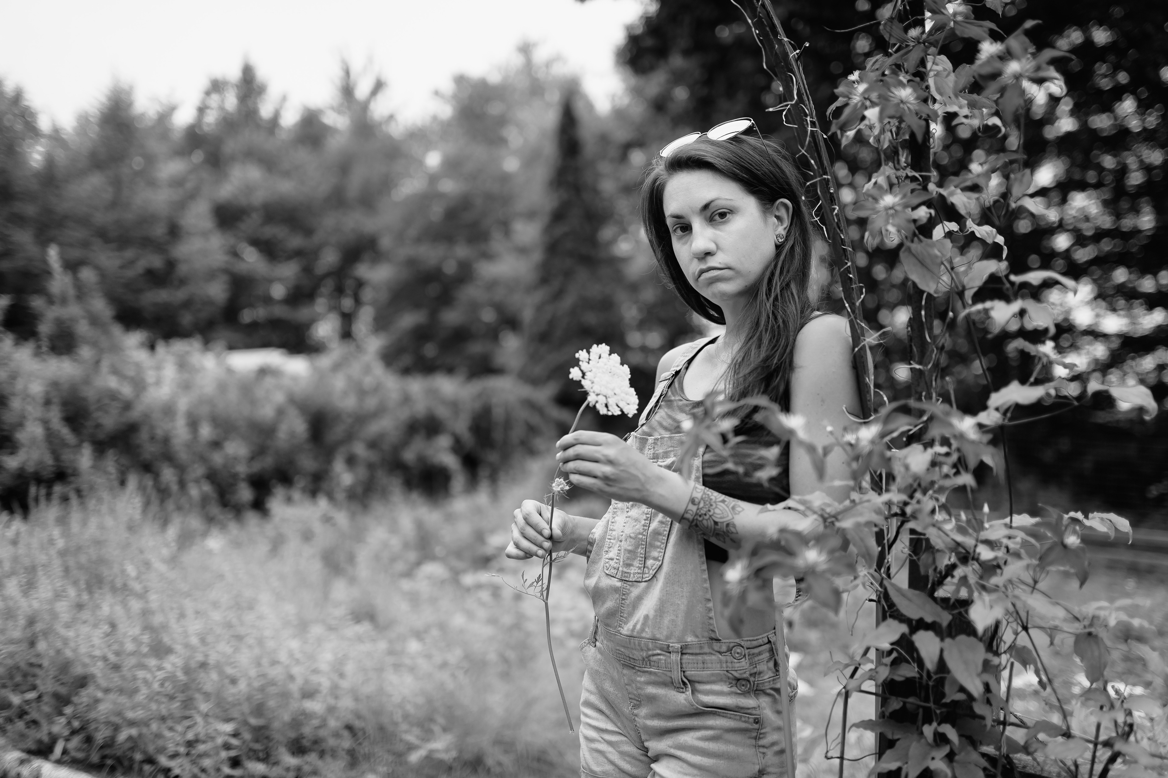 April in the style of Diane Arbus