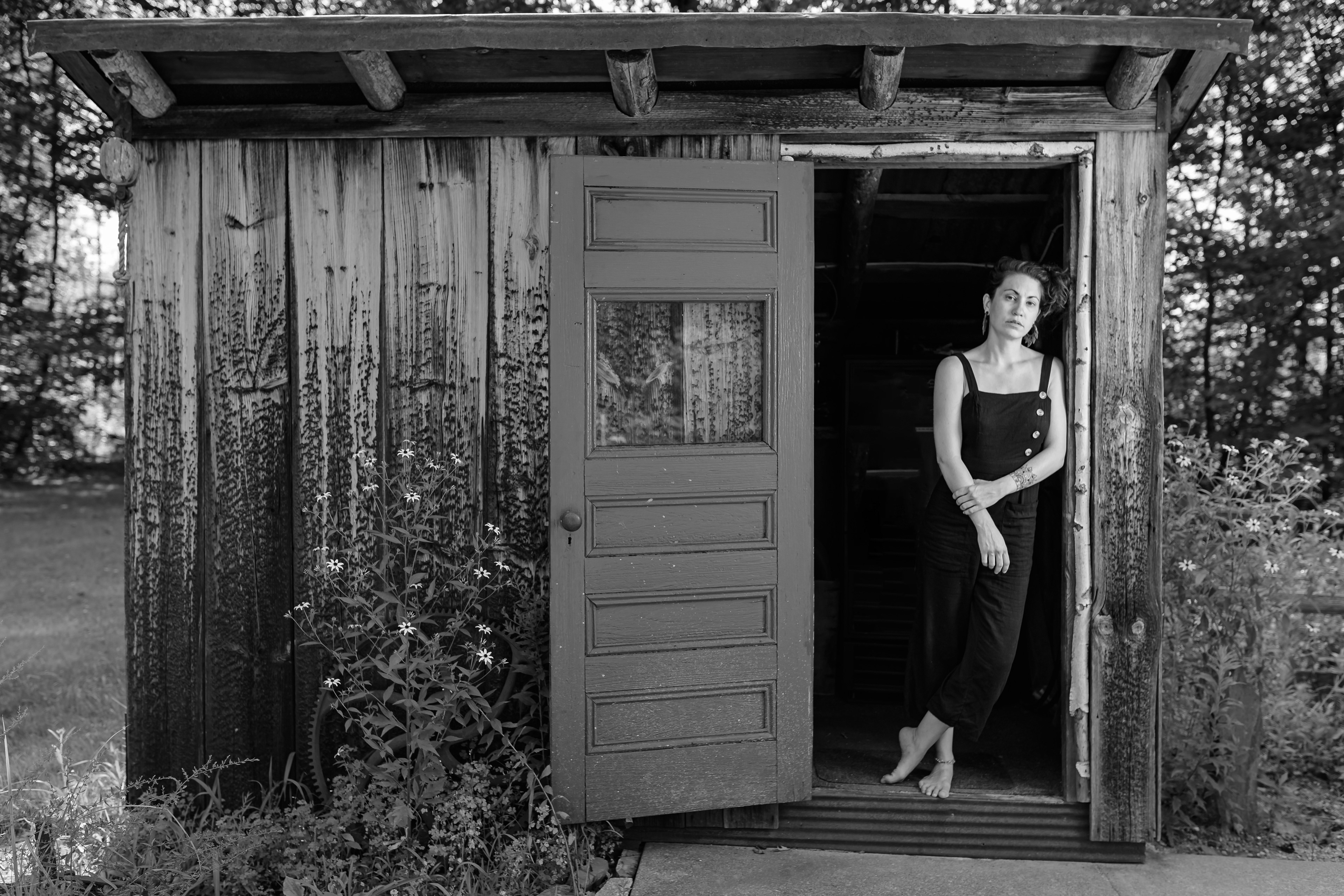 April in the style of  Dawoud Bay