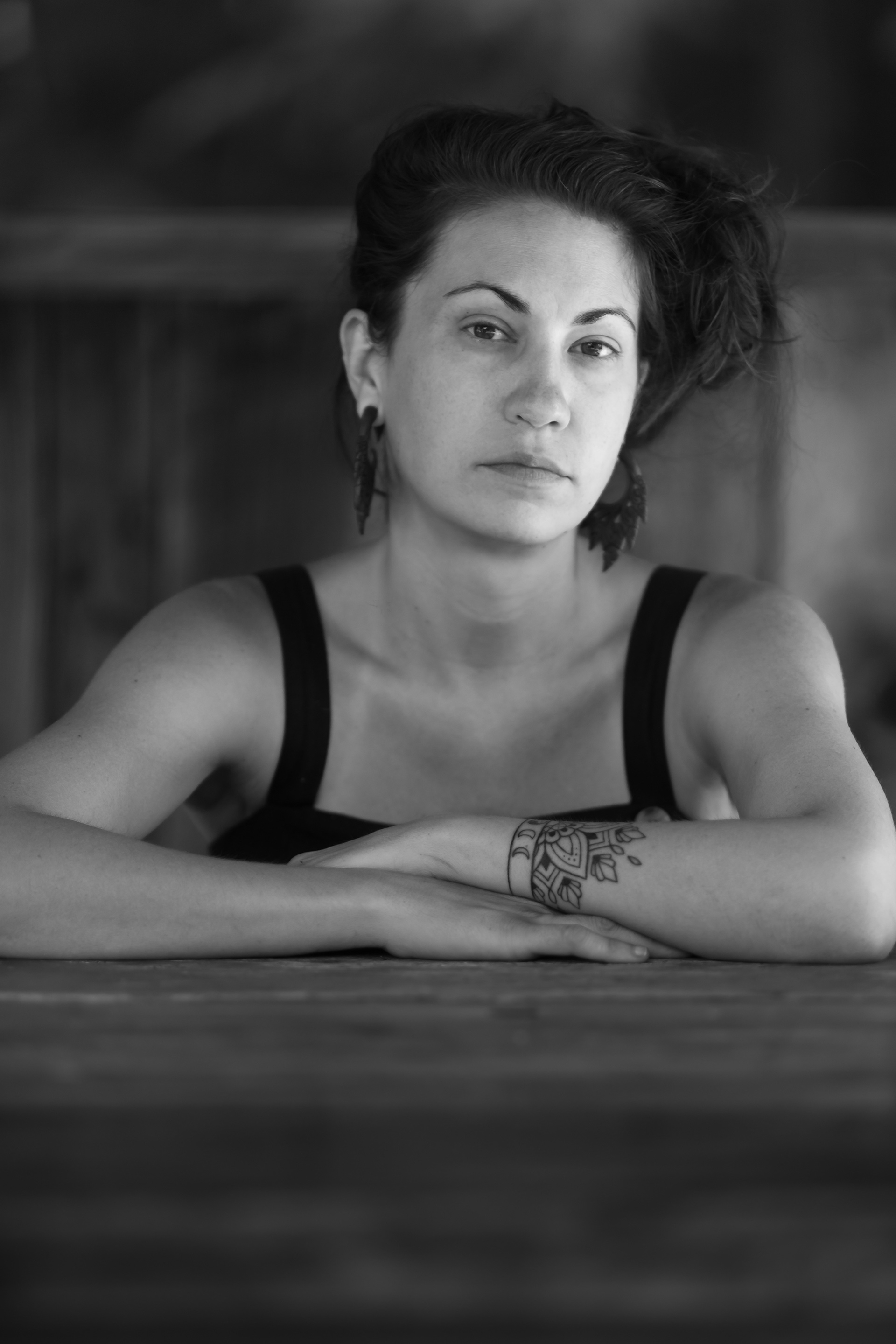 April in the style of  Dawoud Bay