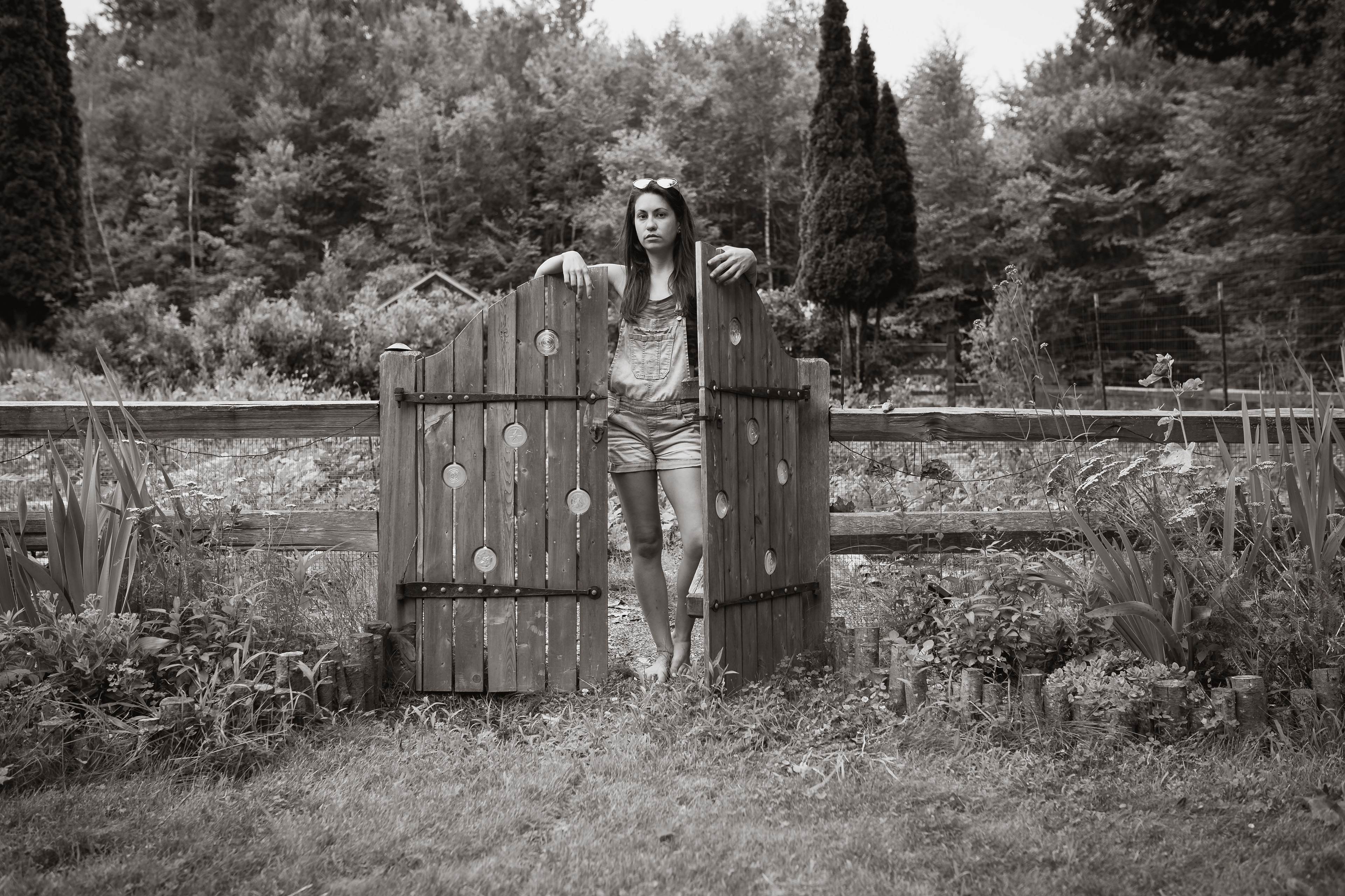 April in the style of Diane Arbus