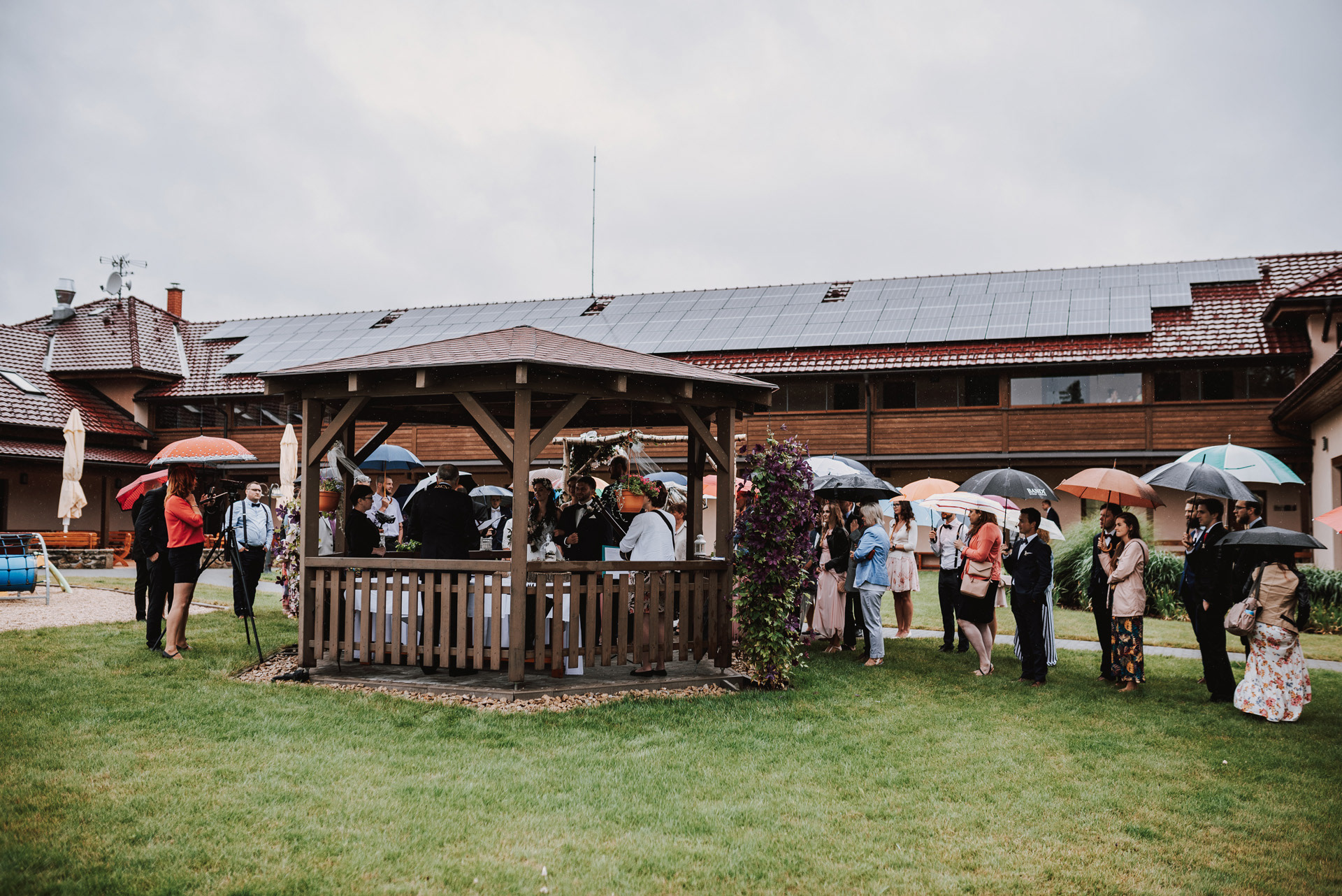 celkový pohled na obřad ve wellness penzion Medličky