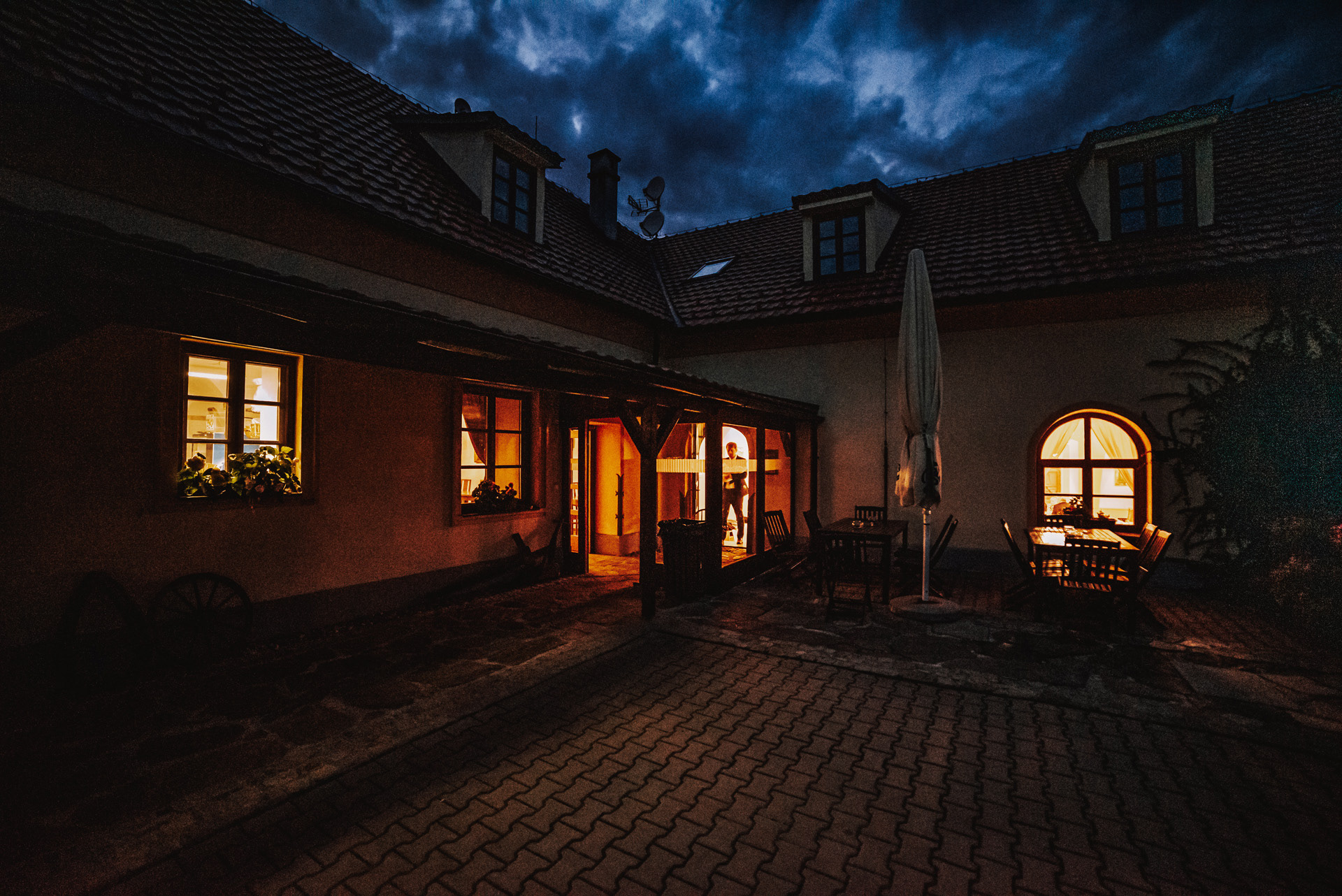 soumrak nad hotelem Rytířsko