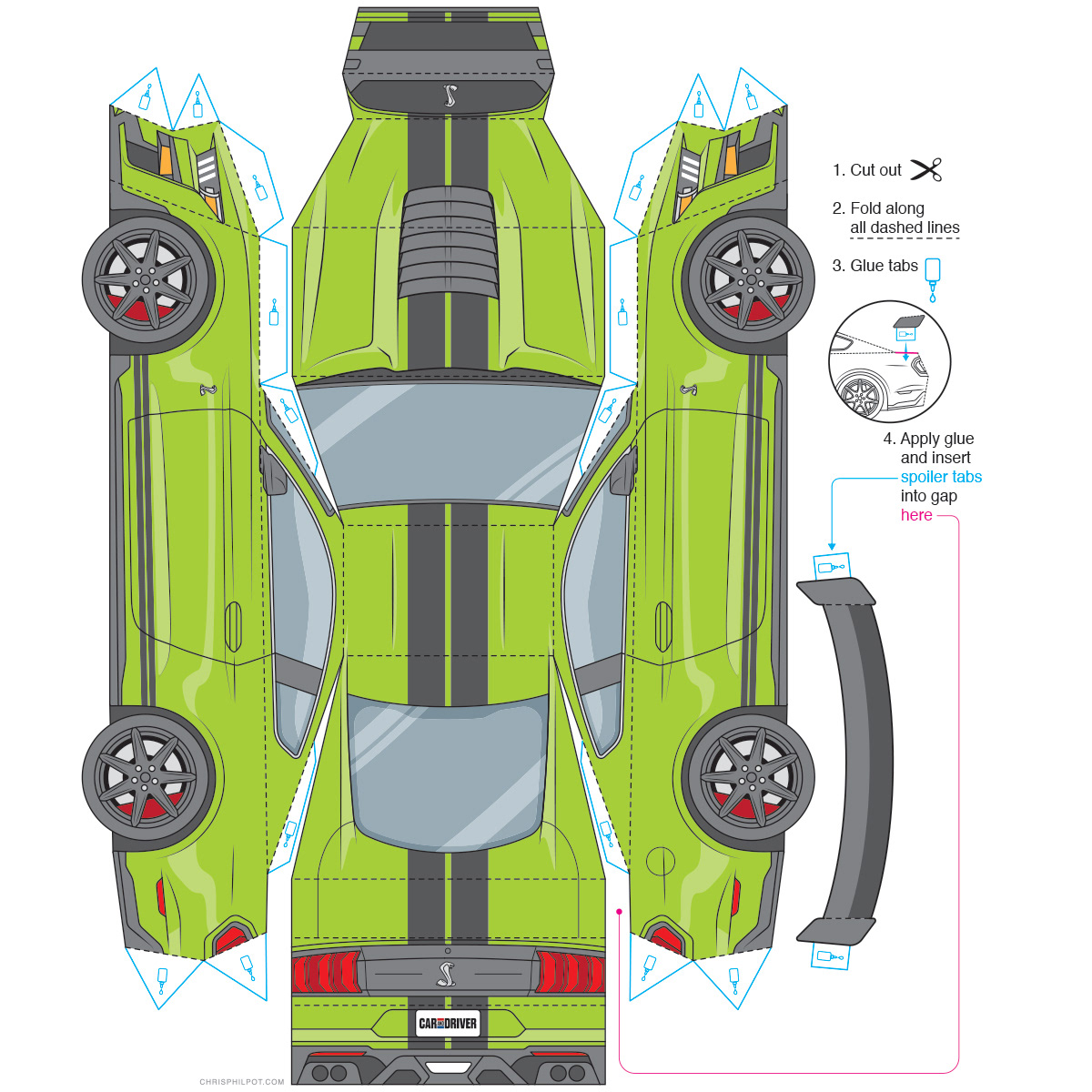 Chris Philpot - Ford Mustang Shelby GT500 Paper Craft