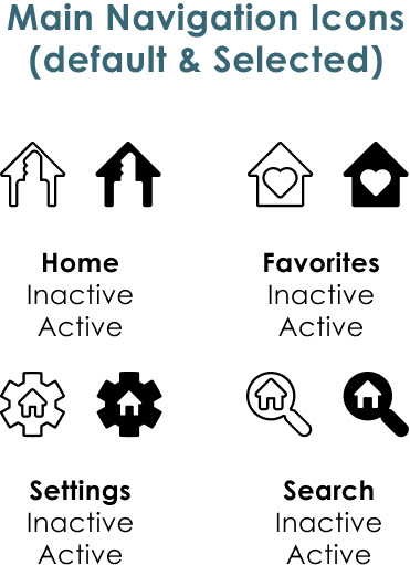 Main Navigation Icons
