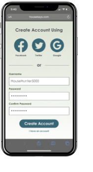 Create Account Screen