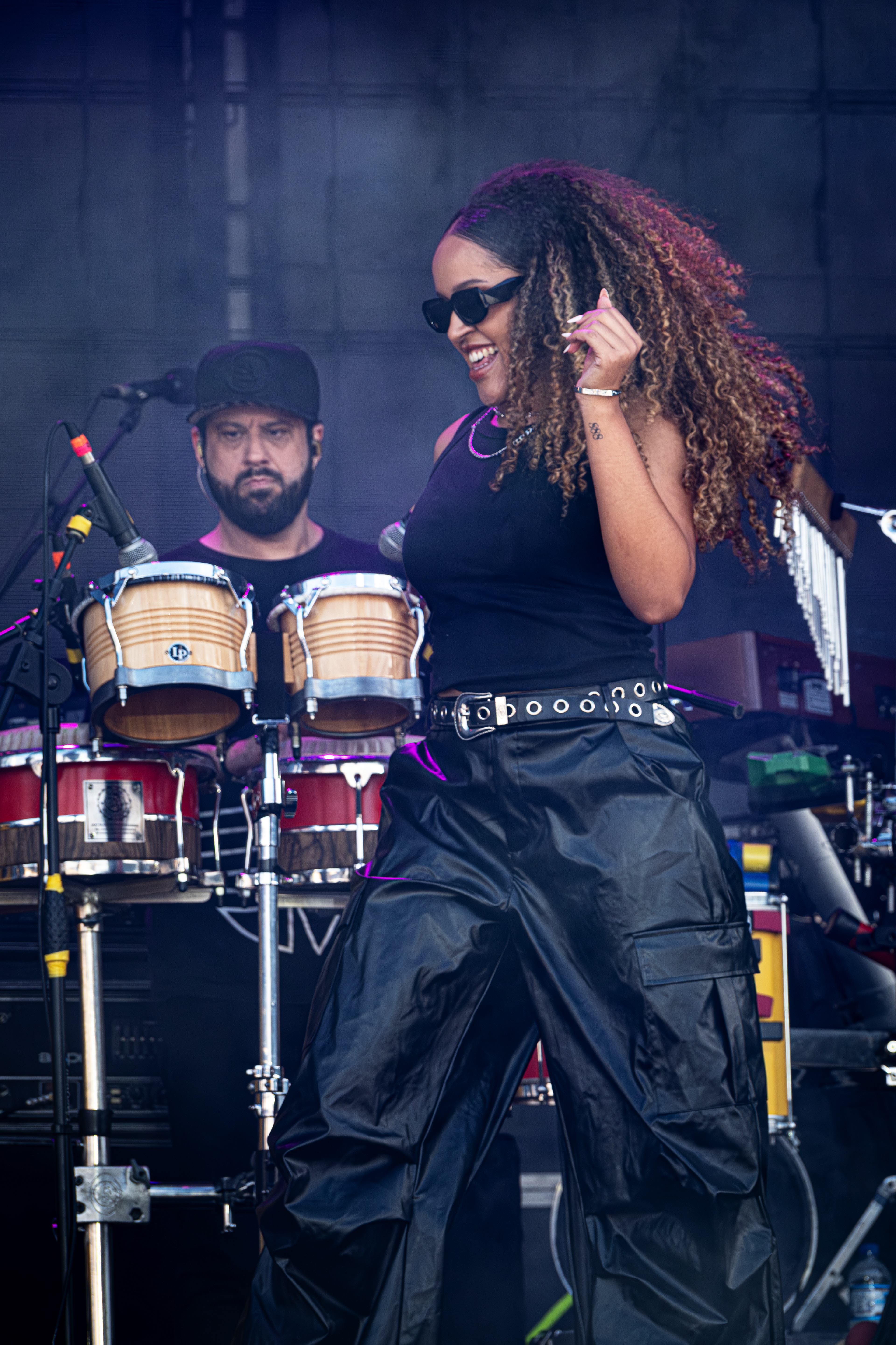 Bia Borges Dancing for Luiza Dam at the MotoGP in Brazil - March 2026