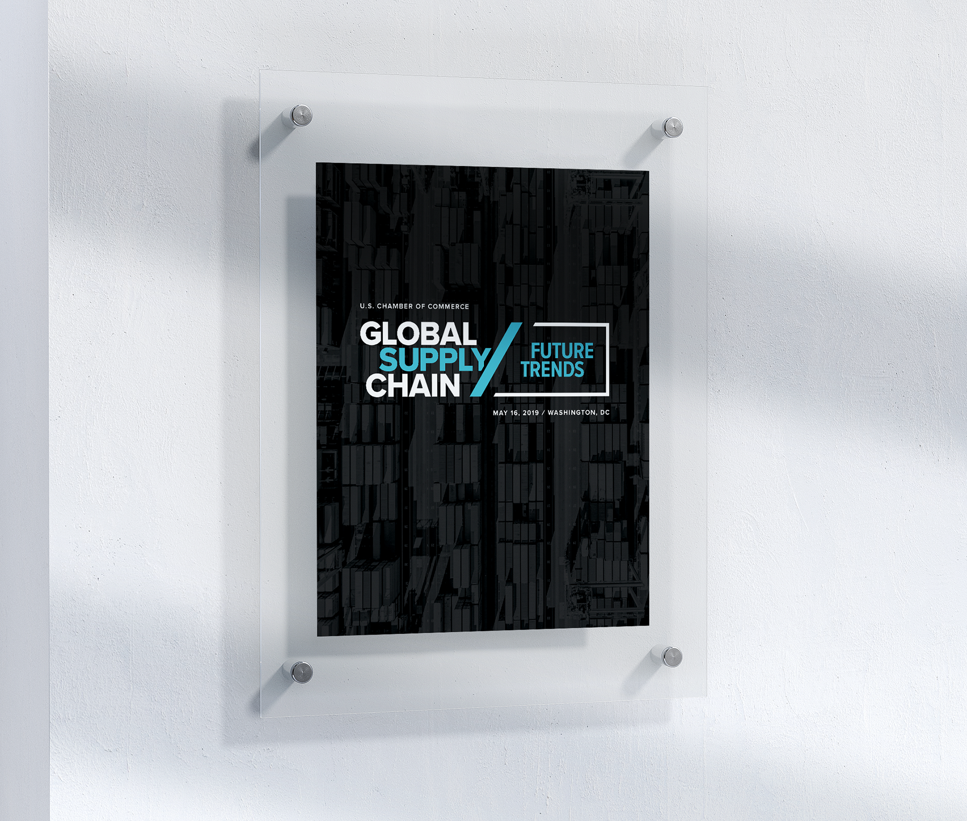 Event key graphic in framed poster