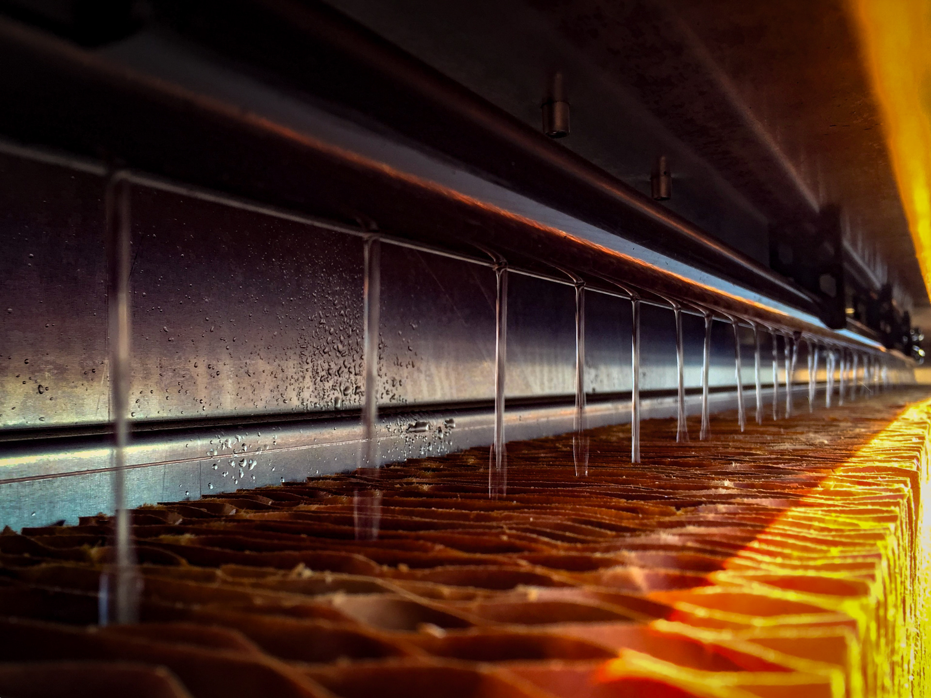 Distribution de l'eau sur les médias adiabatiques