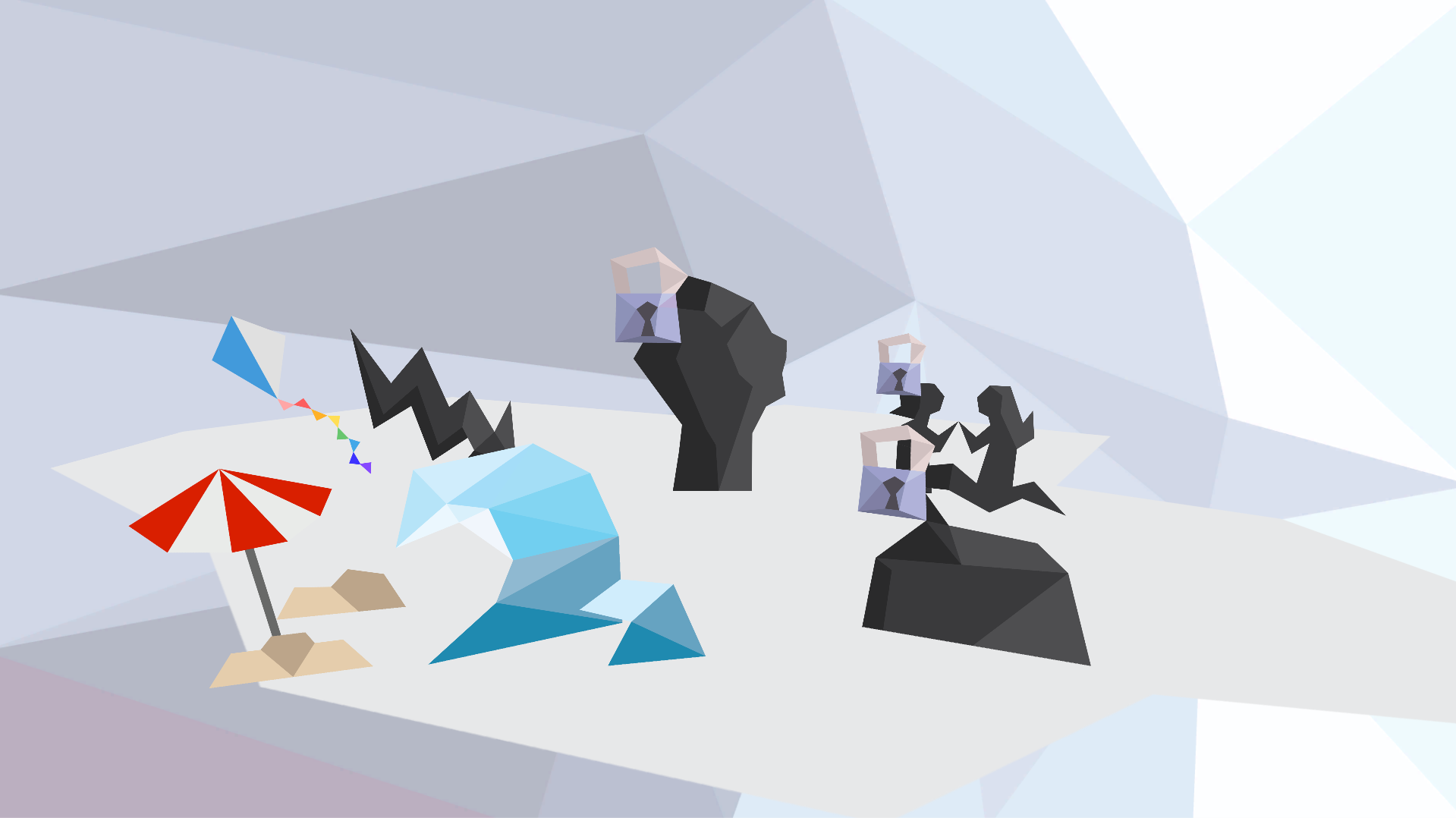 —but every completed shape fills in a piece!
