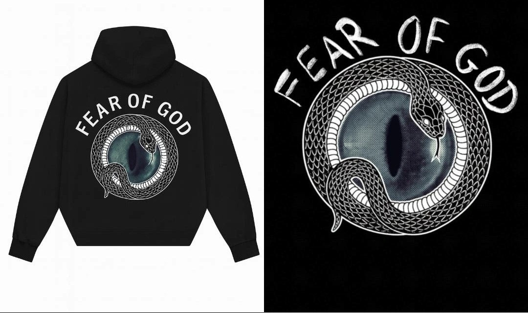 Ouroboros – an ancient symbol of rebirth – a snake that has represented the cycle of life and infinity for centuries. “Fear of God” above it echoes the questions we ask the world: where does illusion end and truth begin? The sweatshirt becomes a talisman that carries power and anxiety. Combined, we have a design that catches the eye and leaves questions. Our clothes remind you that you decide whether you are inside the system or looking in from the outside. You are God too! Just imagine it, yourself. Streetwear with character, not for everyone.