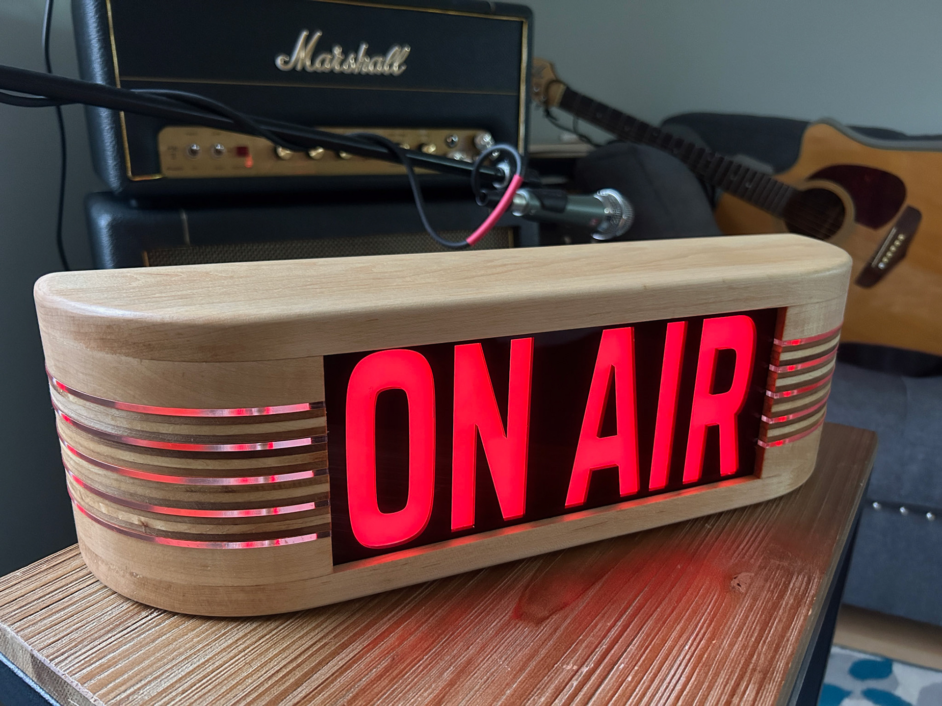 ON AIR 18" Maple/Birch Art Deco Inspired Sign