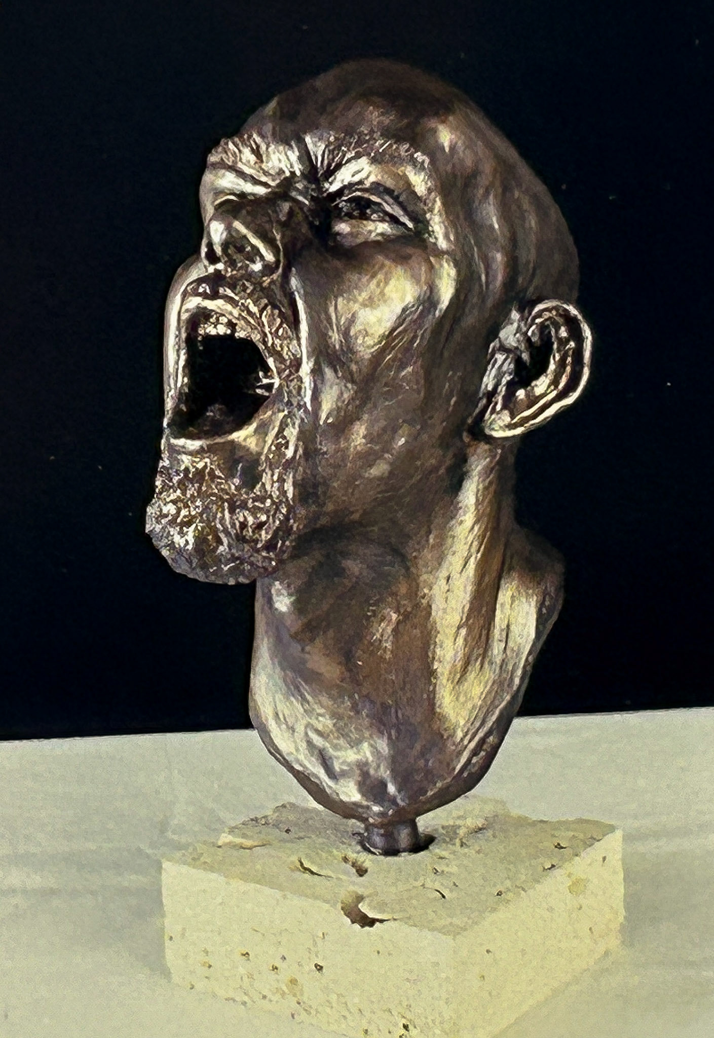 Shout, plaster cast and paint