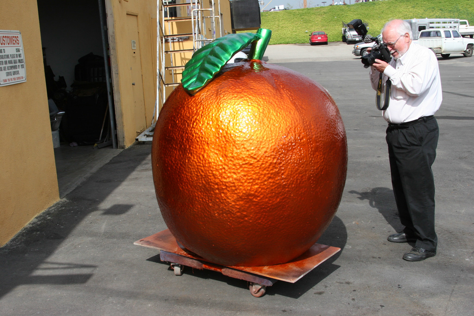 obscure orange, 2006, Fiberglass, automotive paint, Corona Customs