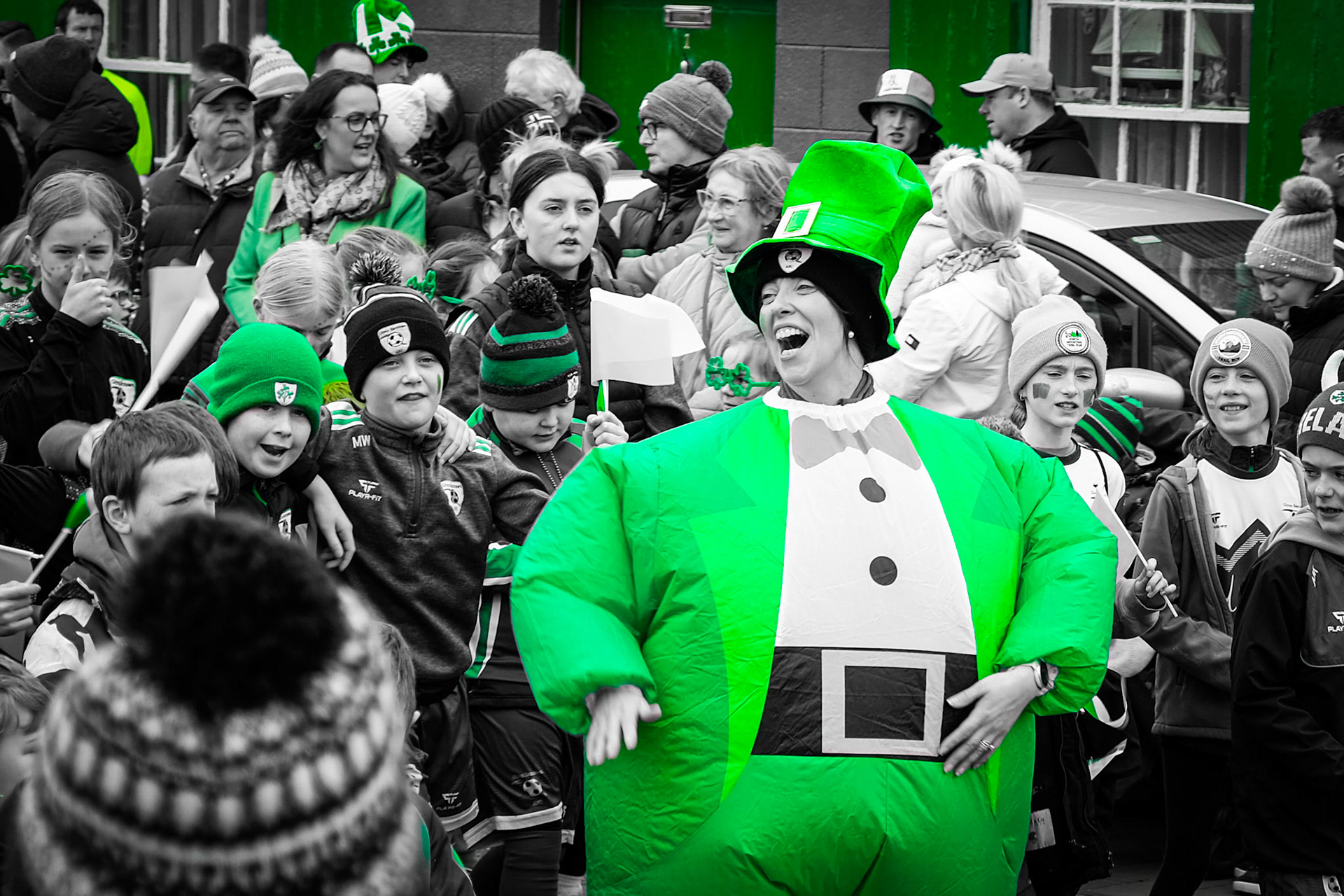 Saint Patrick's Day parade, Wexford Town, 2025. Fujifilm X-T2 and XF18-55mm