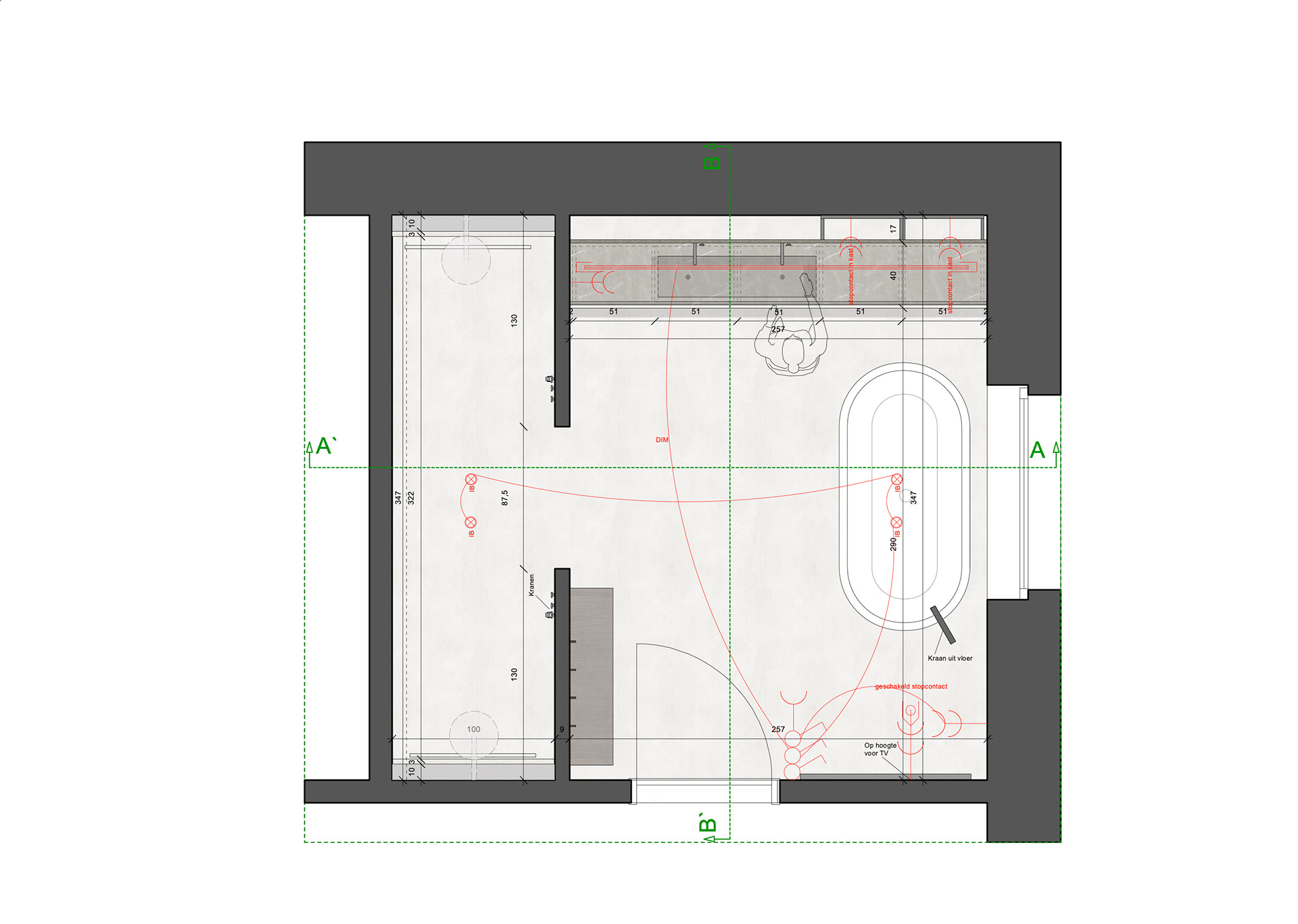 PLAN BADKAMER