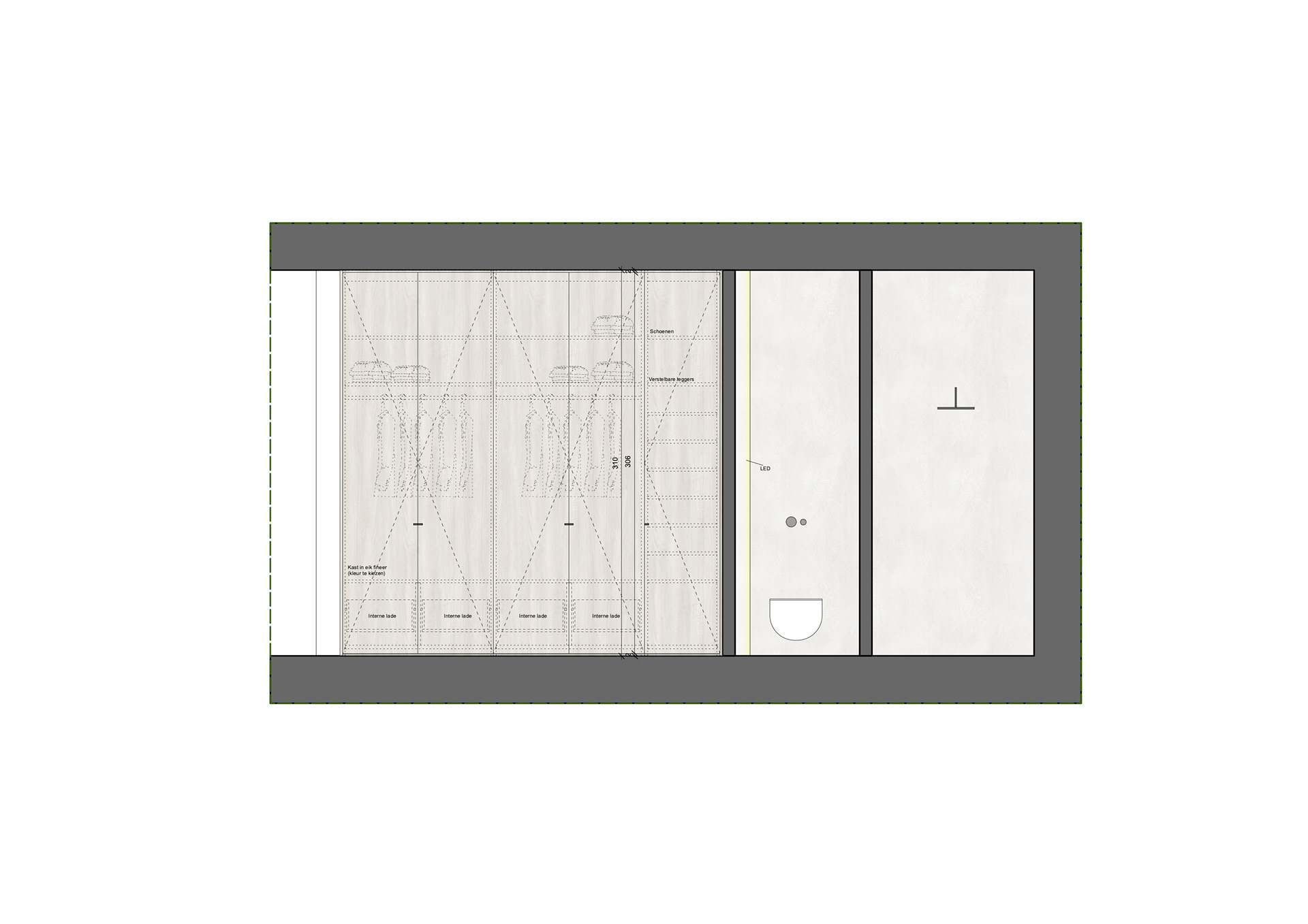 AANZICHT GARDEROBEKAST