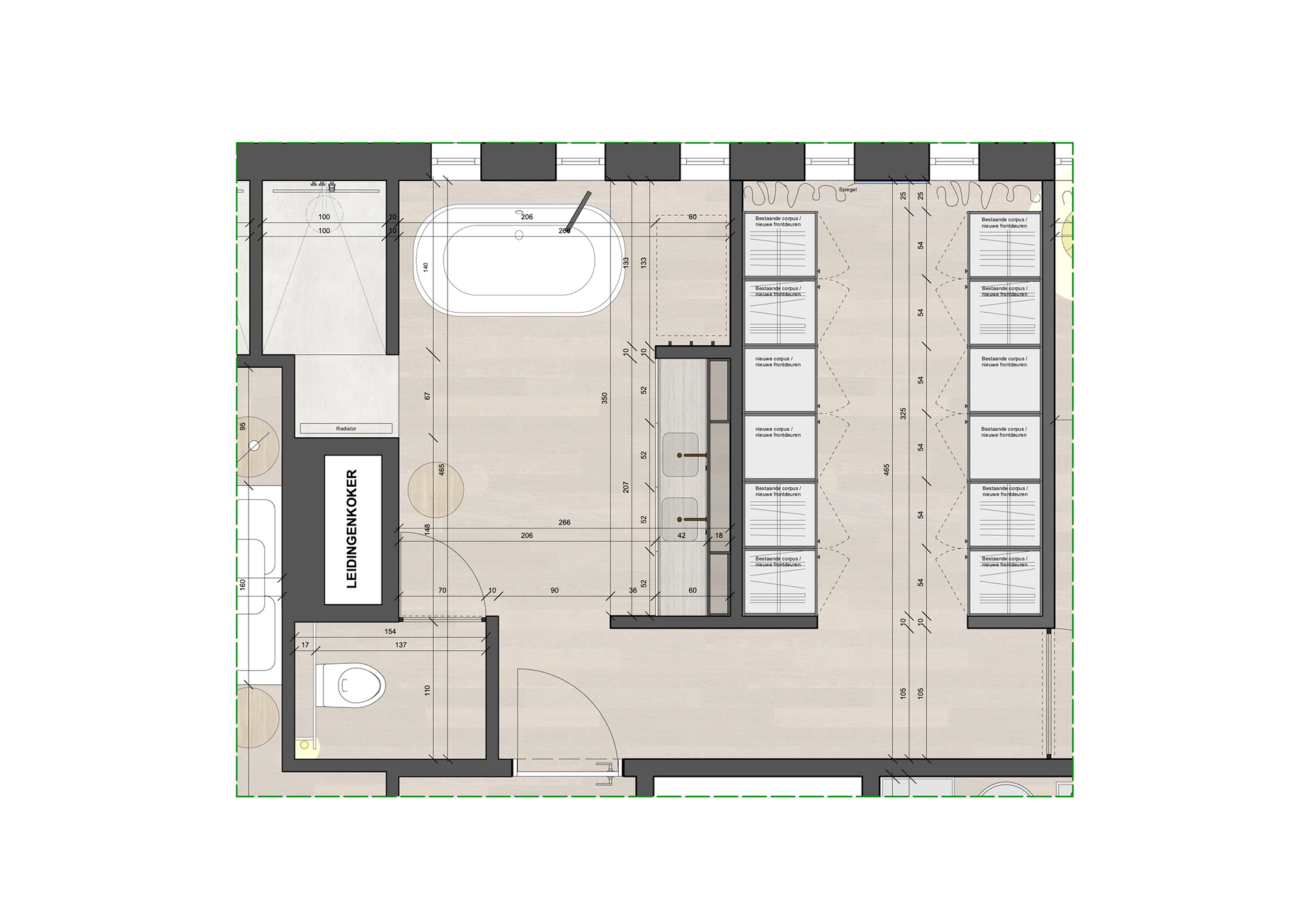 PLAN BADKAMER