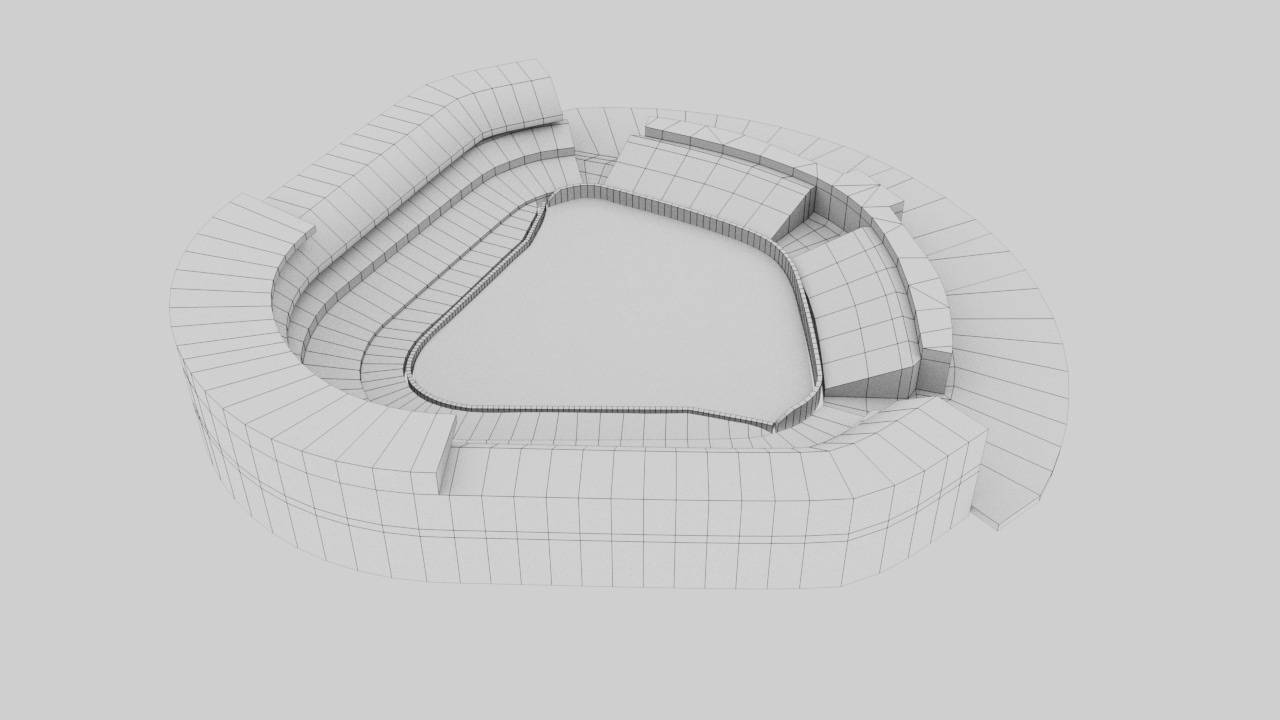野球場の3Dモデリング・3Dプリント用データ制作