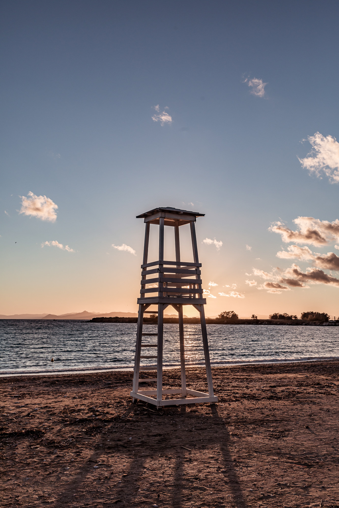 Sunset at Glyfada, Lifeguard Tower 4