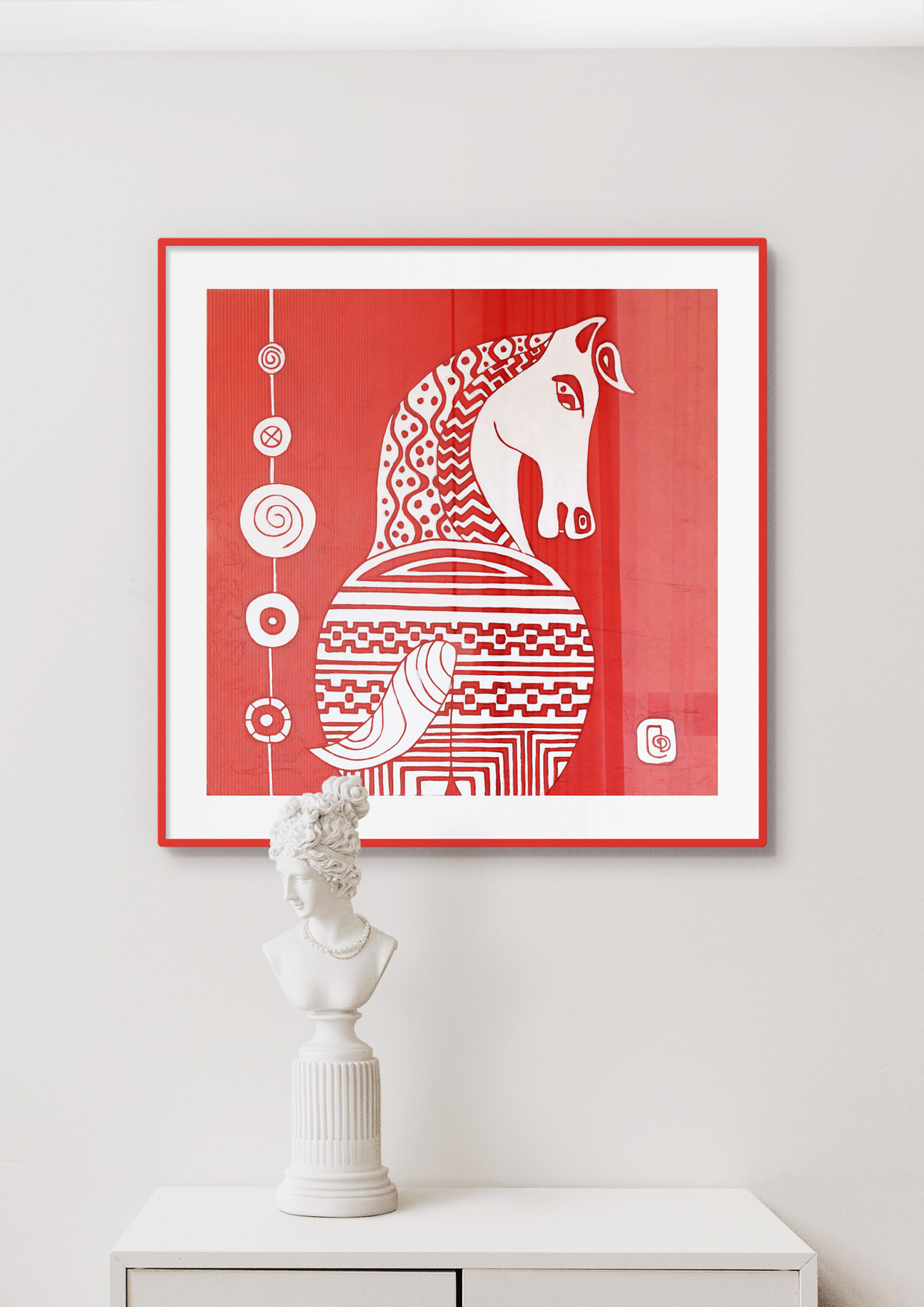 Greek Horse Red
