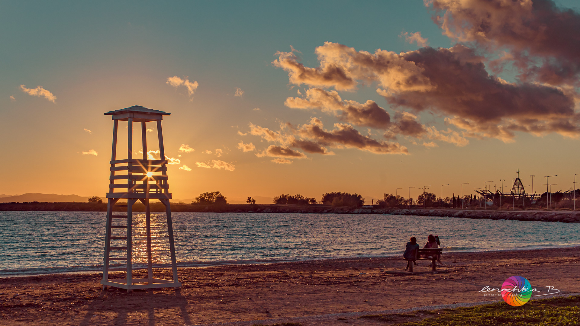 Sunset at Glyfada, Lifeguard Tower 3