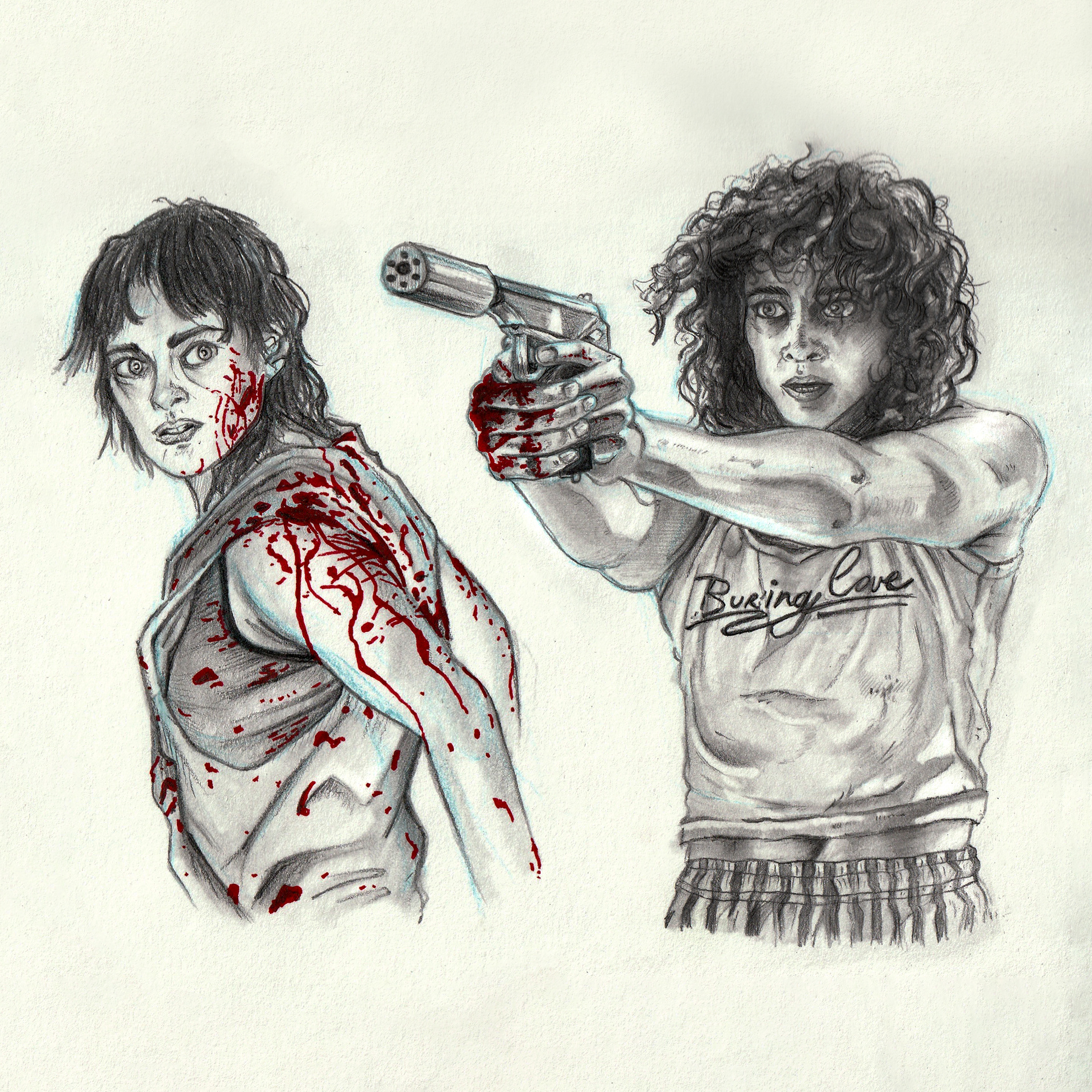 A24 Film, 'Love Lies Bleeding' Character Studies - From Left to Right, 'Lou' (Portrayed by Kristen Stewart) and 'Jackie' (Portrayed by Katy M. O'Brian)