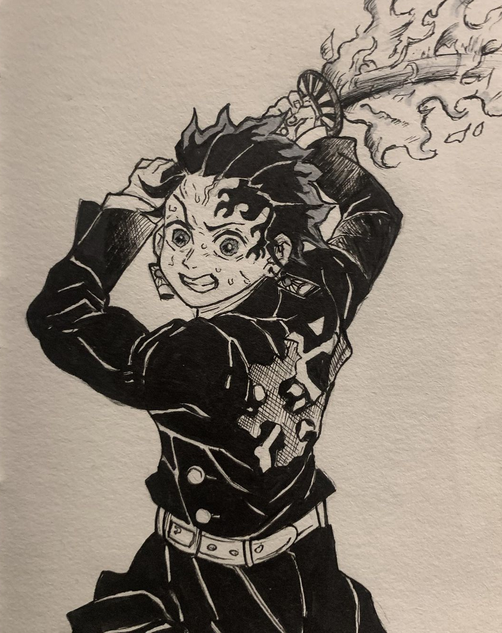 Tanjiro from Demon Slayer Study - Original Artwork and Concept by Koyoharu Gotouge