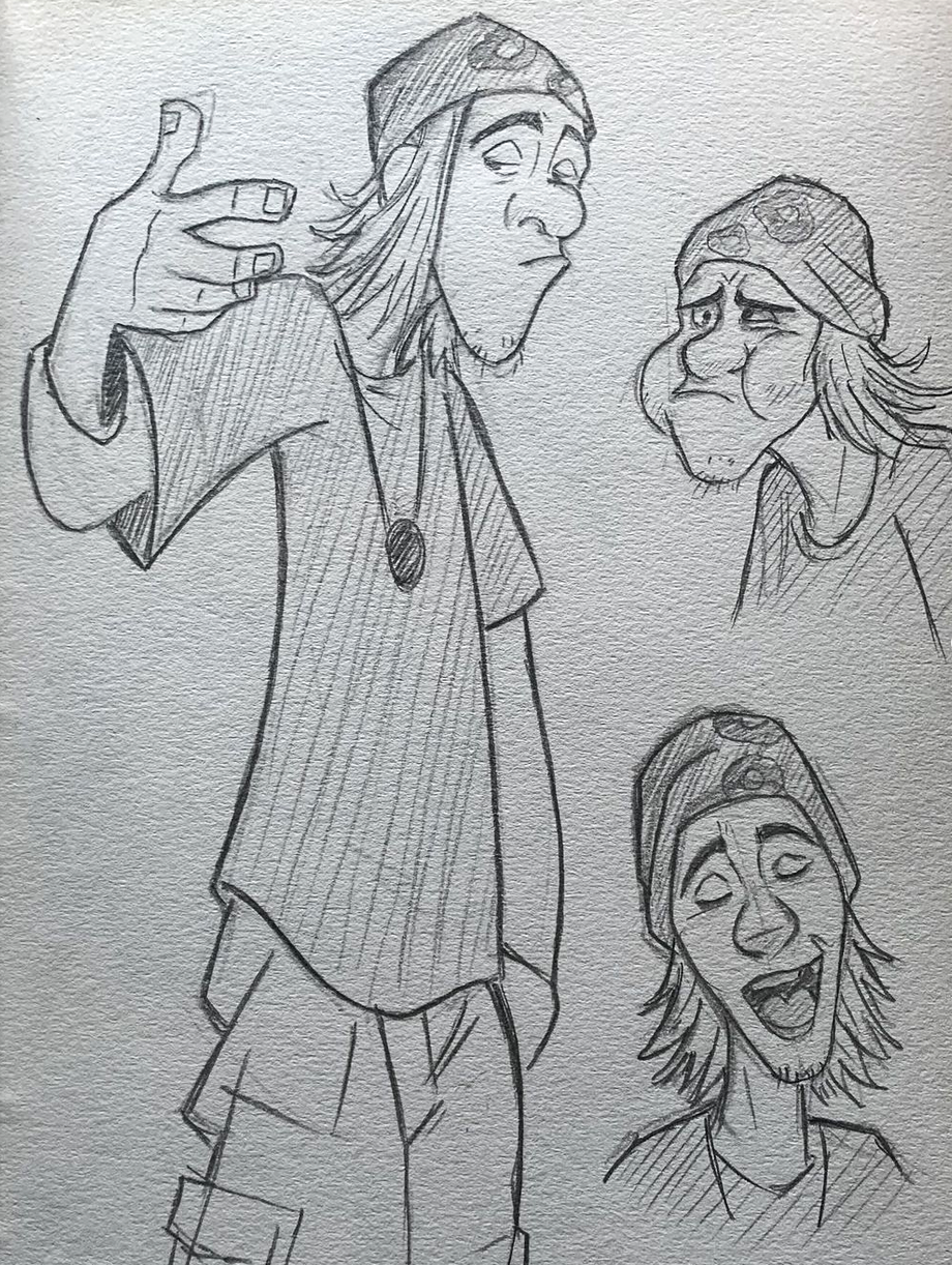 Disney's 'Big Hero 6' Fred Character Study - Original Artwork by Jin Kim; Rights Owned by Disney